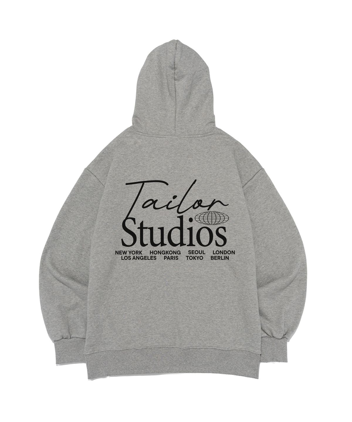 테일러 스튜디오(TAILOR STUDIO) [기모/NO기모] 월드 시티 백포인트 후드티 (멜란지)