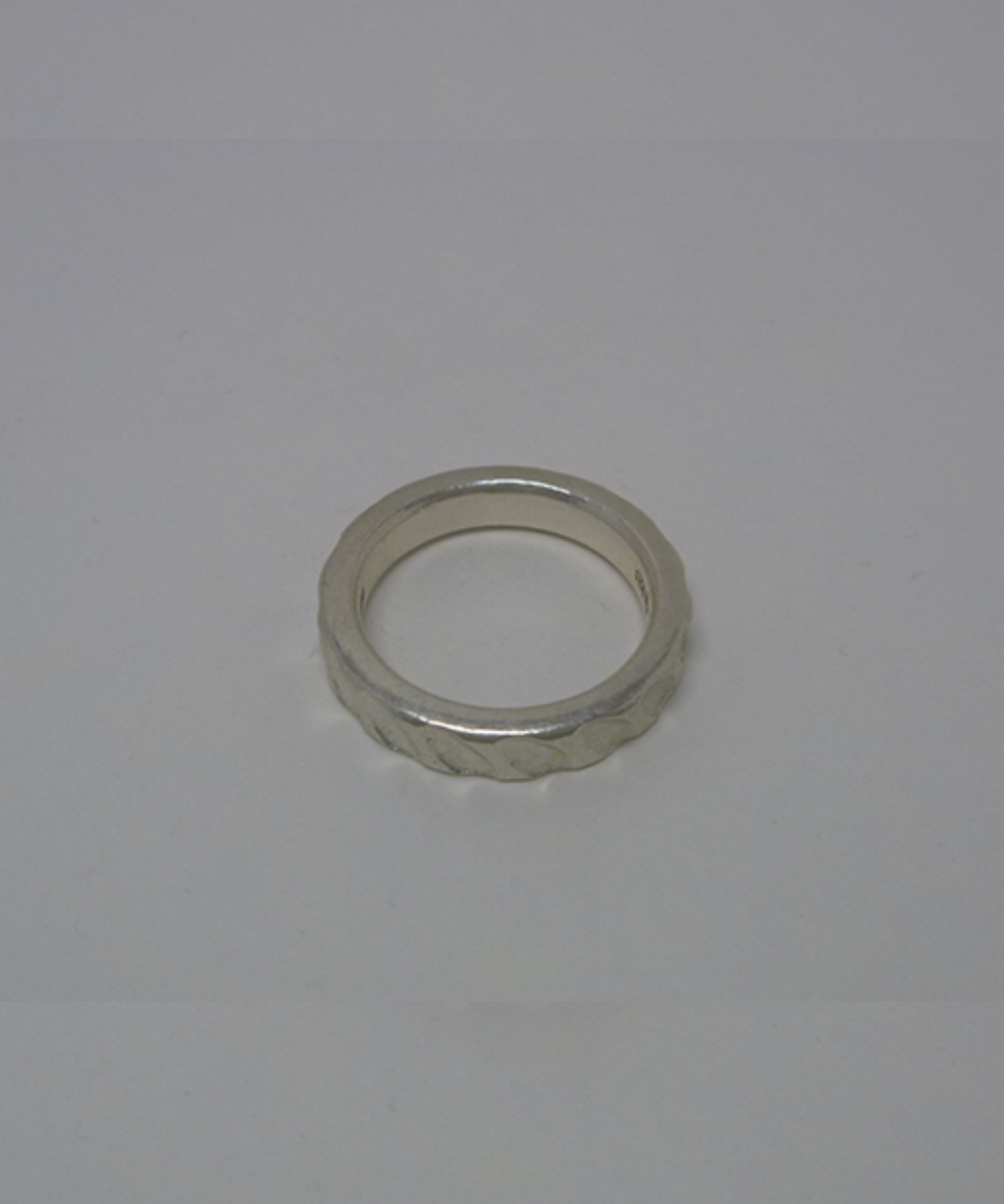 르네오브제(RENEOBJET) GRO WAVE(03) OBLIQUE RING [STERLING SILVER] 기하학 디자인 패턴 포인트 925 실버 반지