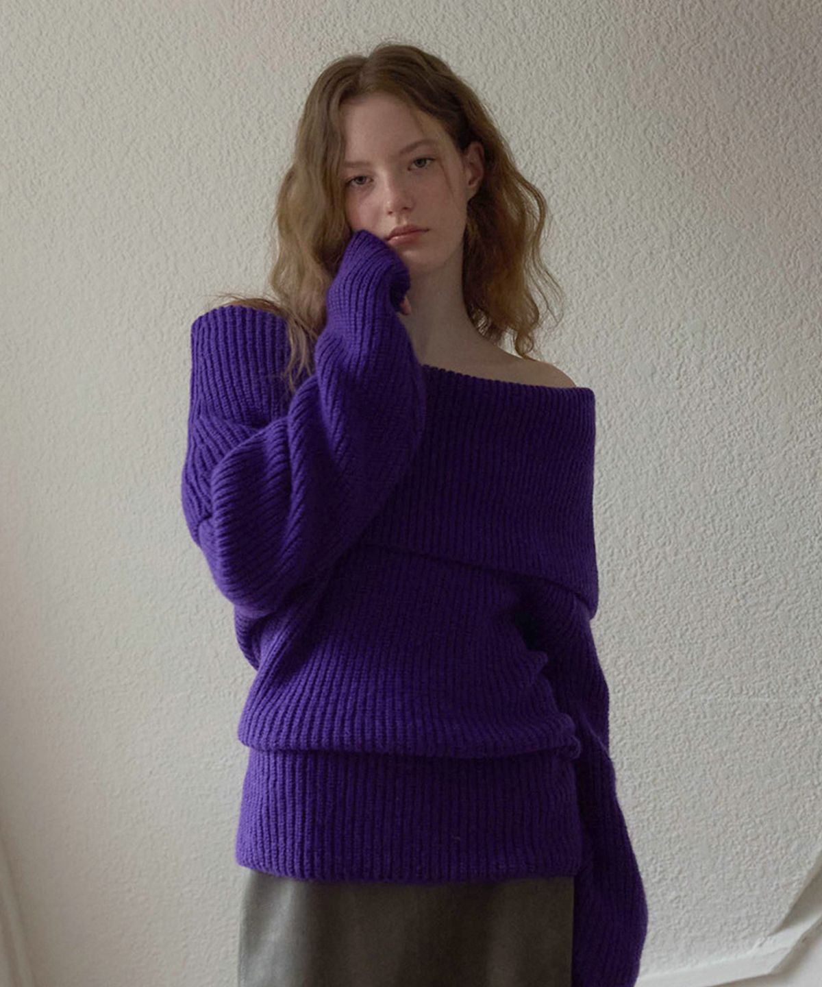 뮈르뮈르(MURMURE) 리스 모헤어 와이드 오프숄더 니트_Riss Knit_3colors