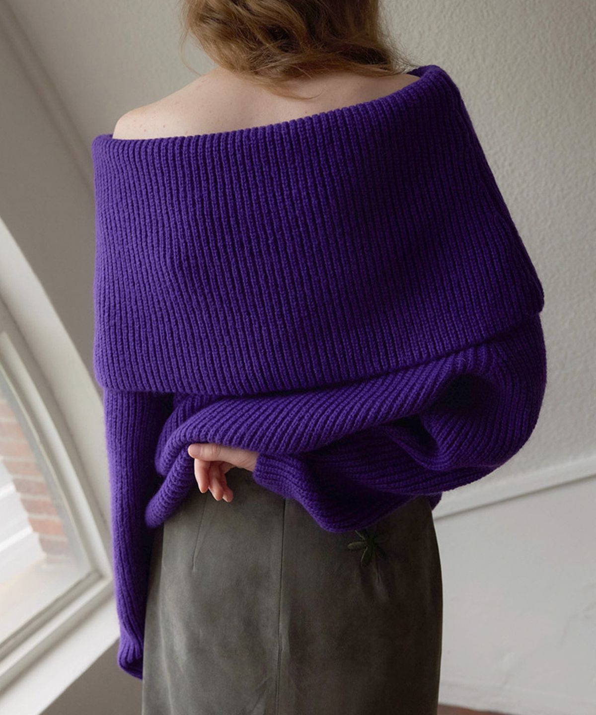 뮈르뮈르(MURMURE) 리스 모헤어 와이드 오프숄더 니트_Riss Knit_3colors