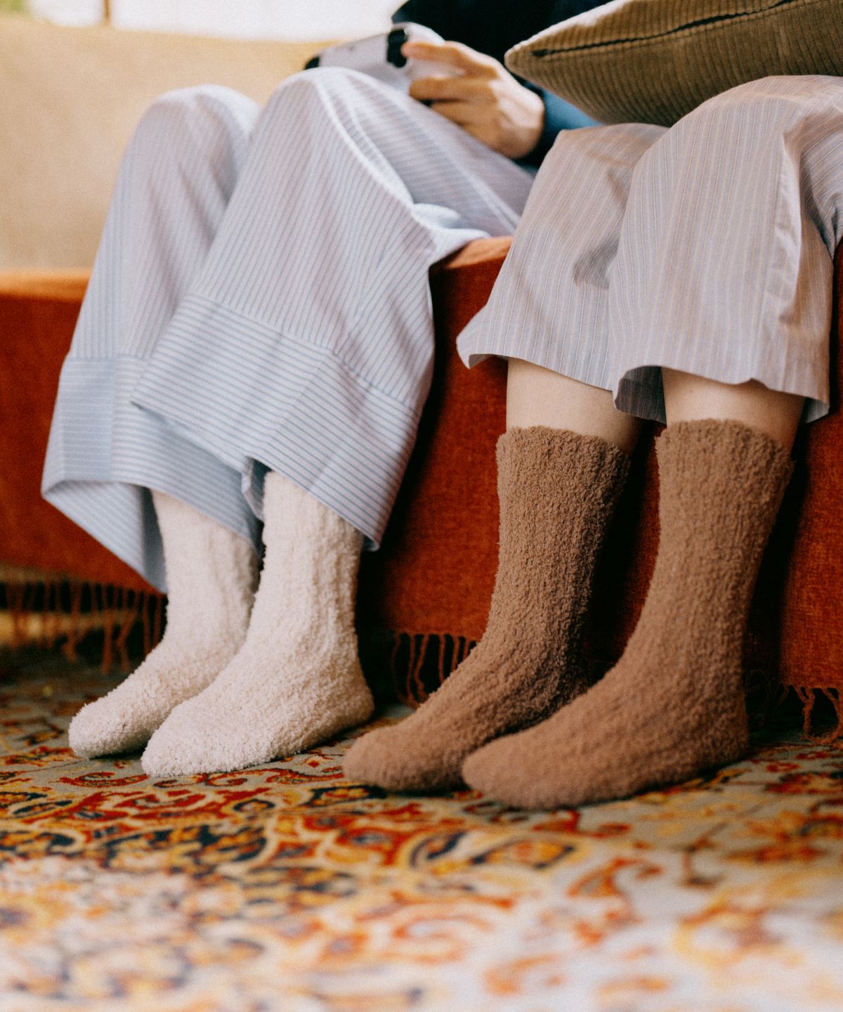 삭피엔스(SOCKPIENS) [4팩] 털빠짐 없는 무압박 수면양말_미끄럼방지