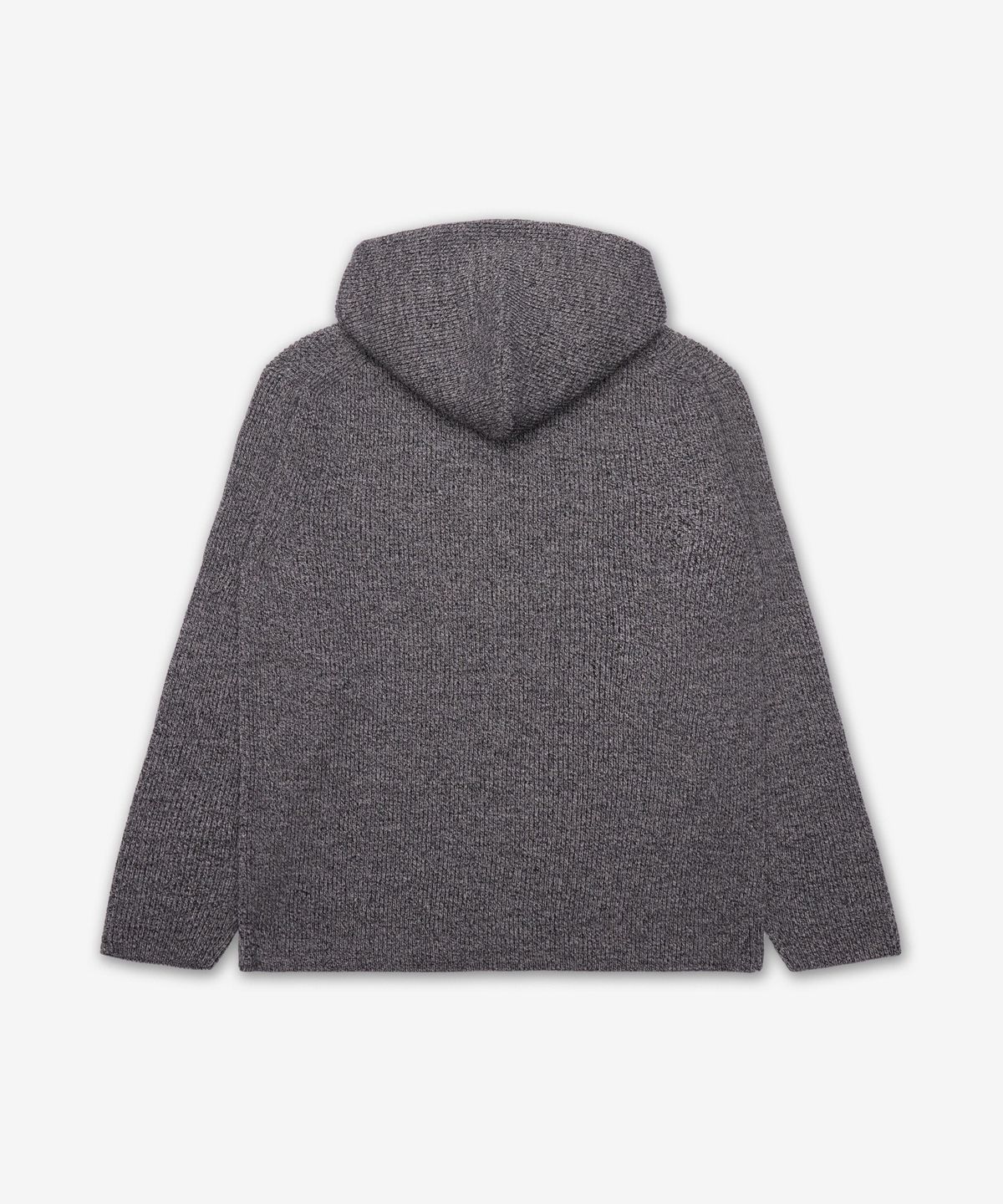 바토너(BATONER) 솔리드 울 니트 후드 - 아이보리:블랙 / BN-25AW-15IVORY×BLACK