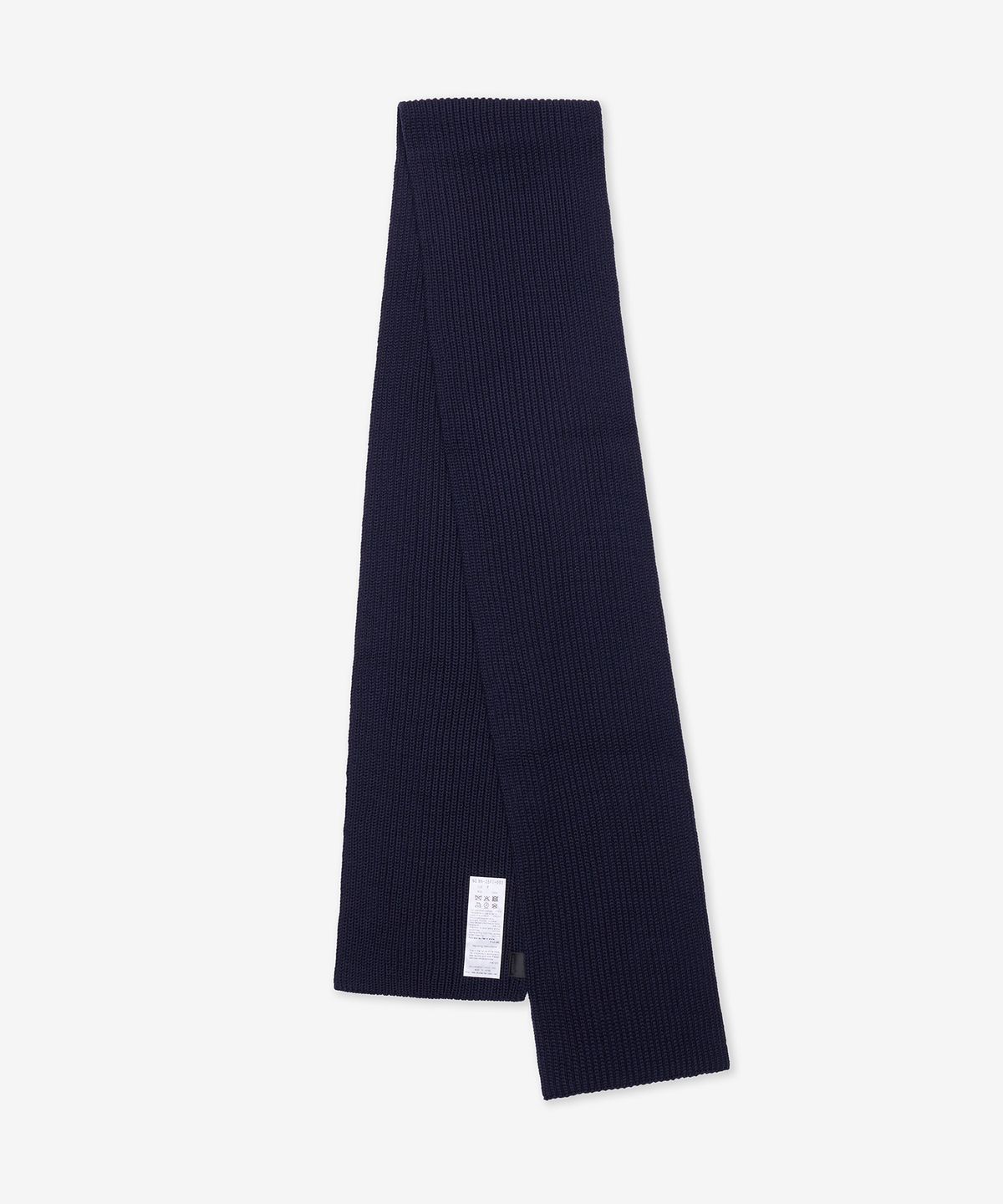바토너(BATONER) 솔리드 울 RIB 니트 머플러 - 네이비 / BN-25AW-40NAVY