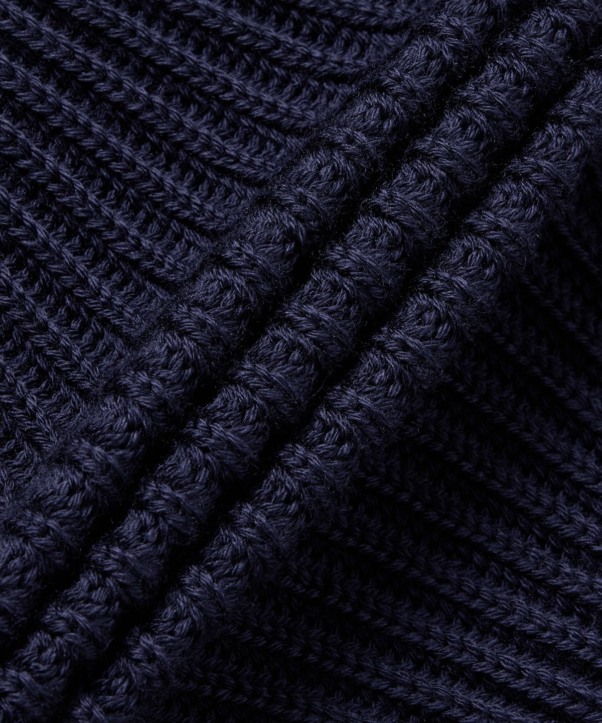바토너(BATONER) 솔리드 울 RIB 니트 머플러 - 네이비 / BN-25AW-40NAVY