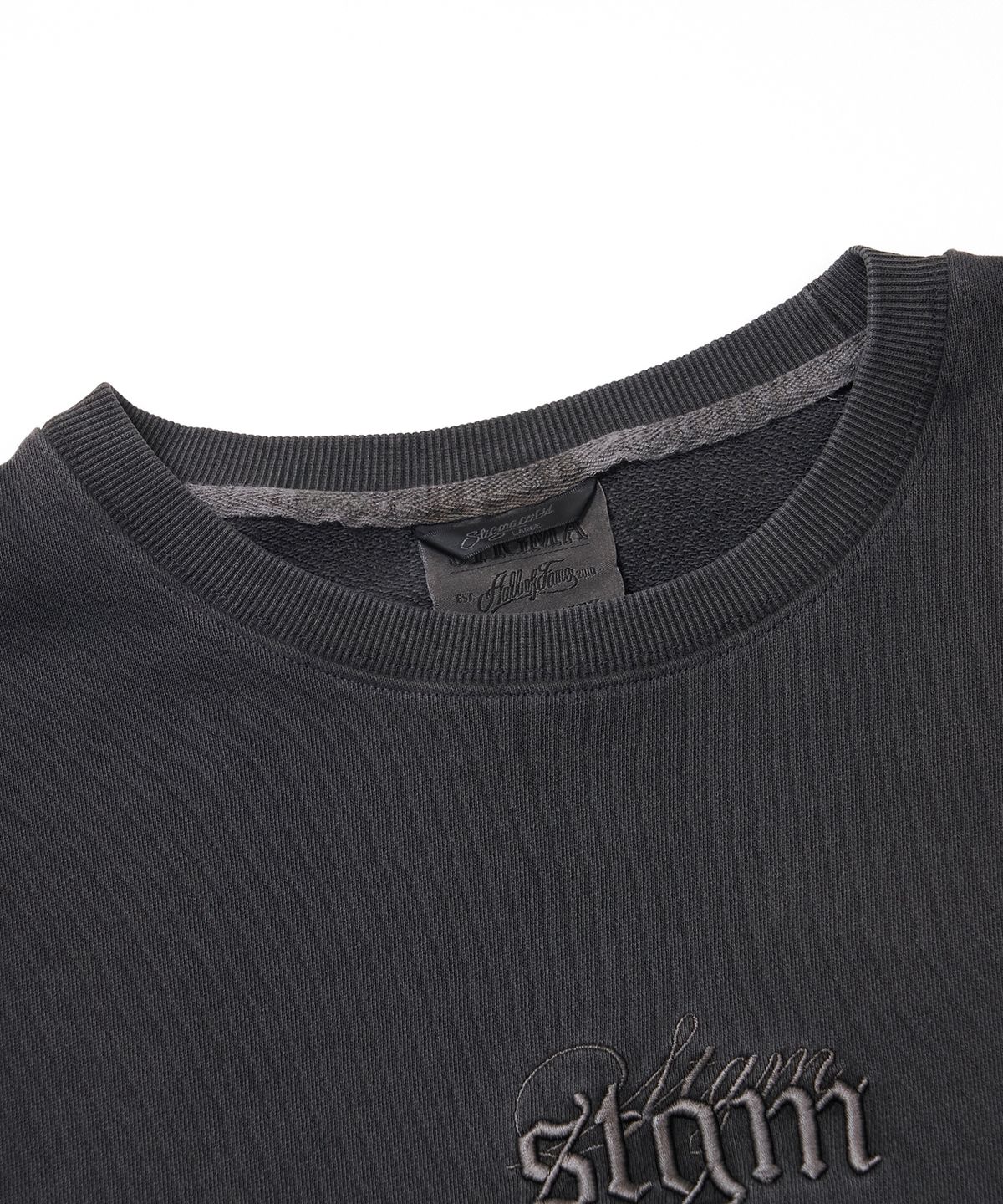 스티그마(STIGMA) PIGMENT ML CREWNECK CHACOAL