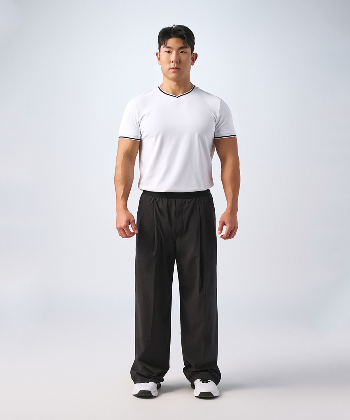 무신사 스탠다드 스포츠(MUSINSA STANDARD SPORTS) 드라이액트 머슬핏 넥포인트 숏슬리브 (4color)