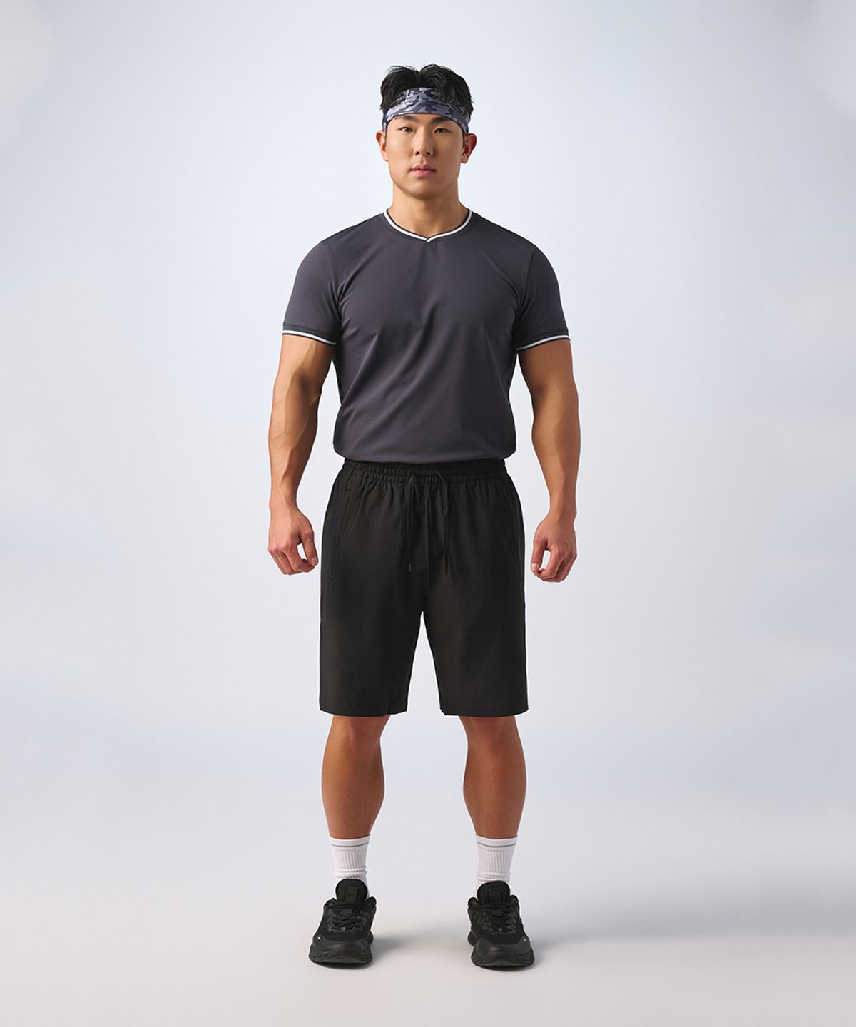 무신사 스탠다드 스포츠(MUSINSA STANDARD SPORTS) 드라이액트 머슬핏 넥포인트 숏슬리브 (4color)