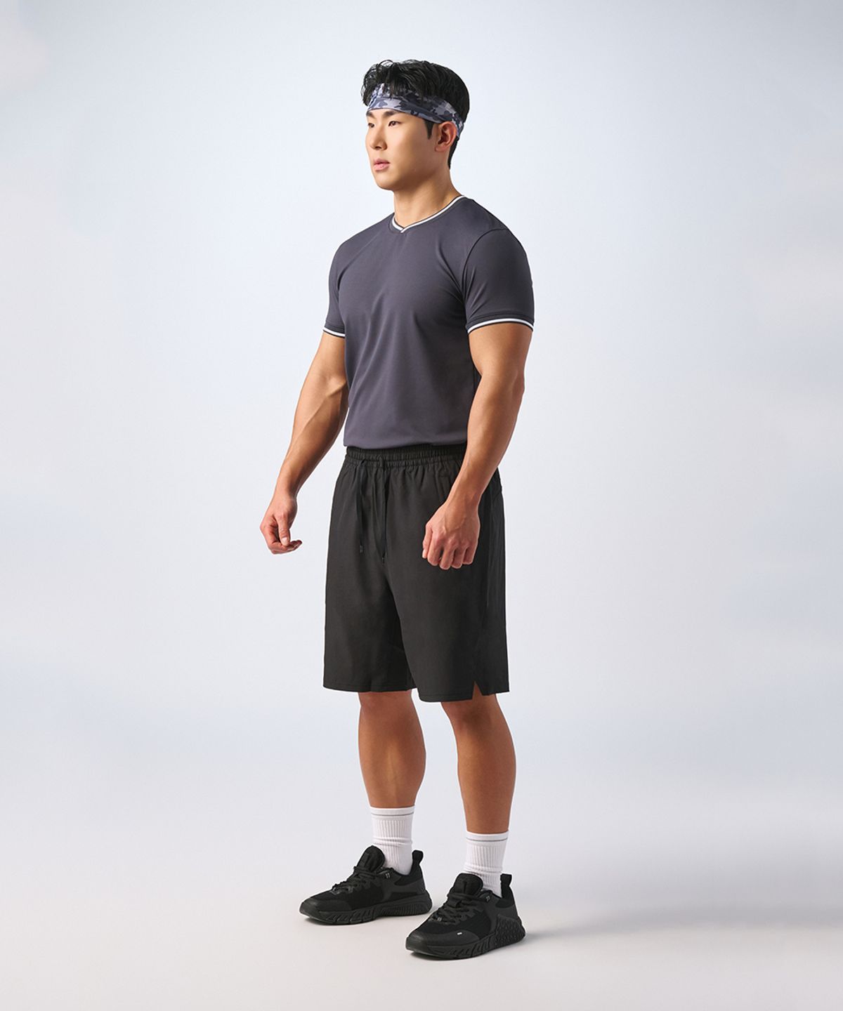 무신사 스탠다드 스포츠(MUSINSA STANDARD SPORTS) 드라이액트 머슬핏 넥포인트 숏슬리브 (4color)