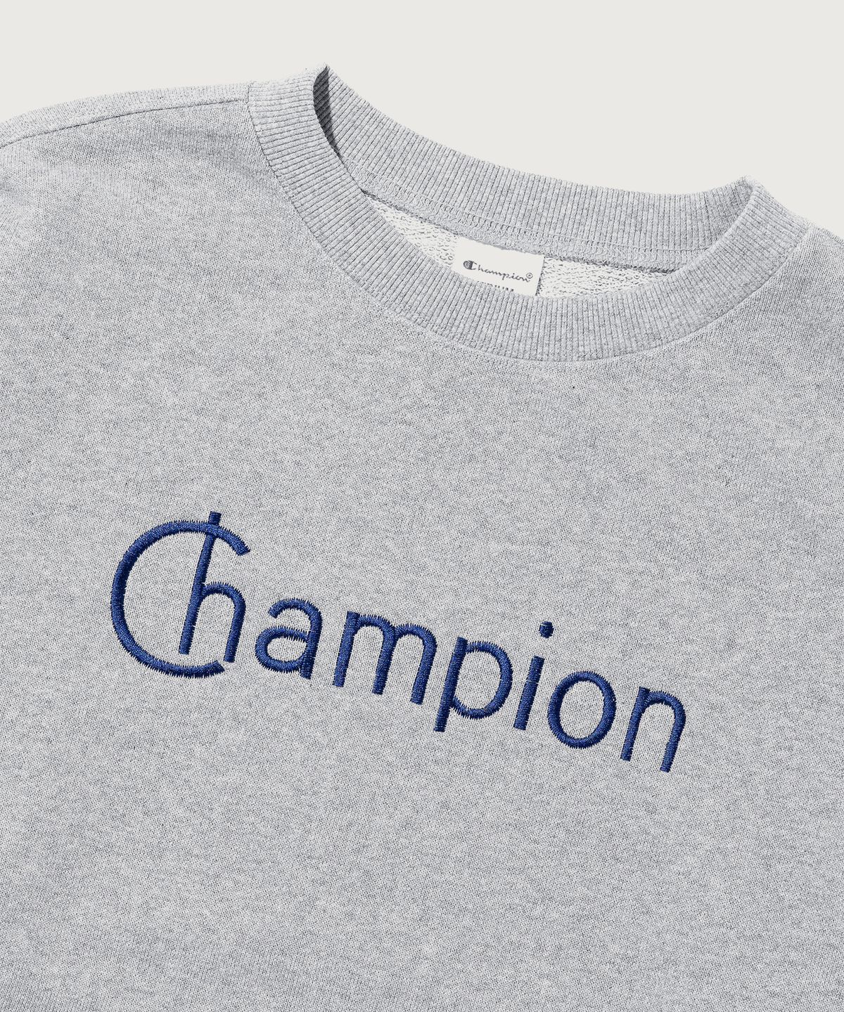 챔피온(CHAMPION) 그래픽 로고 루즈핏 스웨트셔츠 Grey