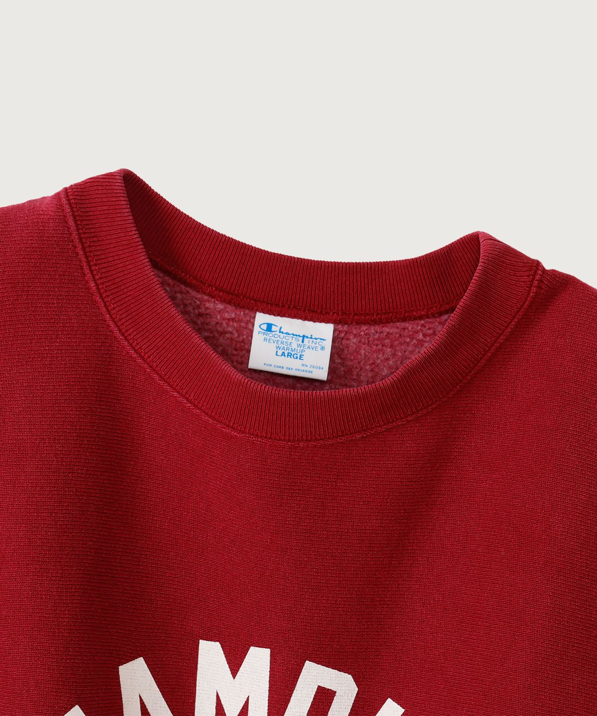 챔피온(CHAMPION) 리버스위브 BASEBALL 레귤러핏 기모 스웨트셔츠 Maroon