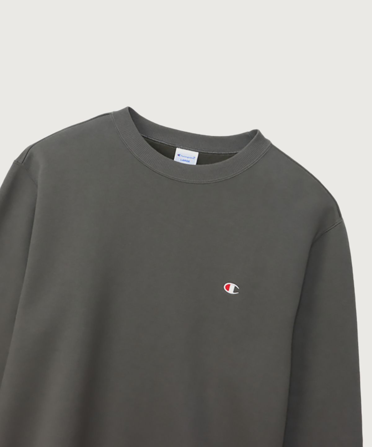 챔피온(CHAMPION) C로고 레귤러핏 크루넥 스웨트셔츠 Dark Grey