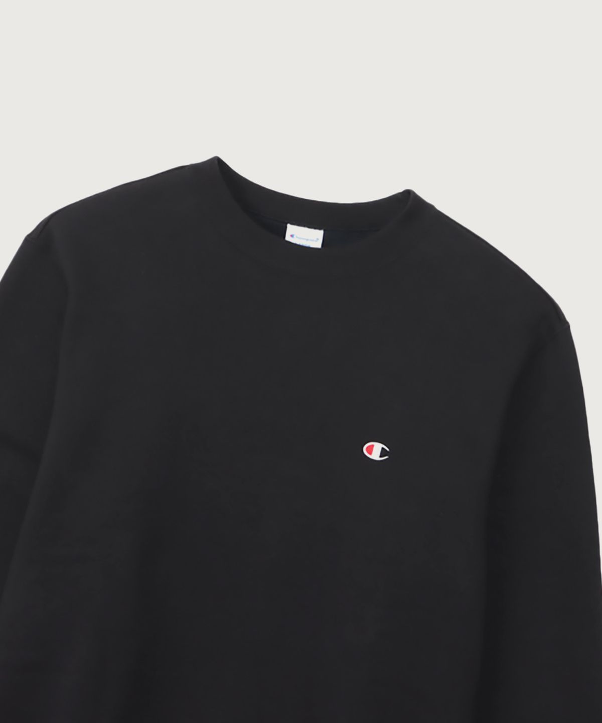 챔피온(CHAMPION) C로고 레귤러핏 크루넥 스웨트셔츠 Black