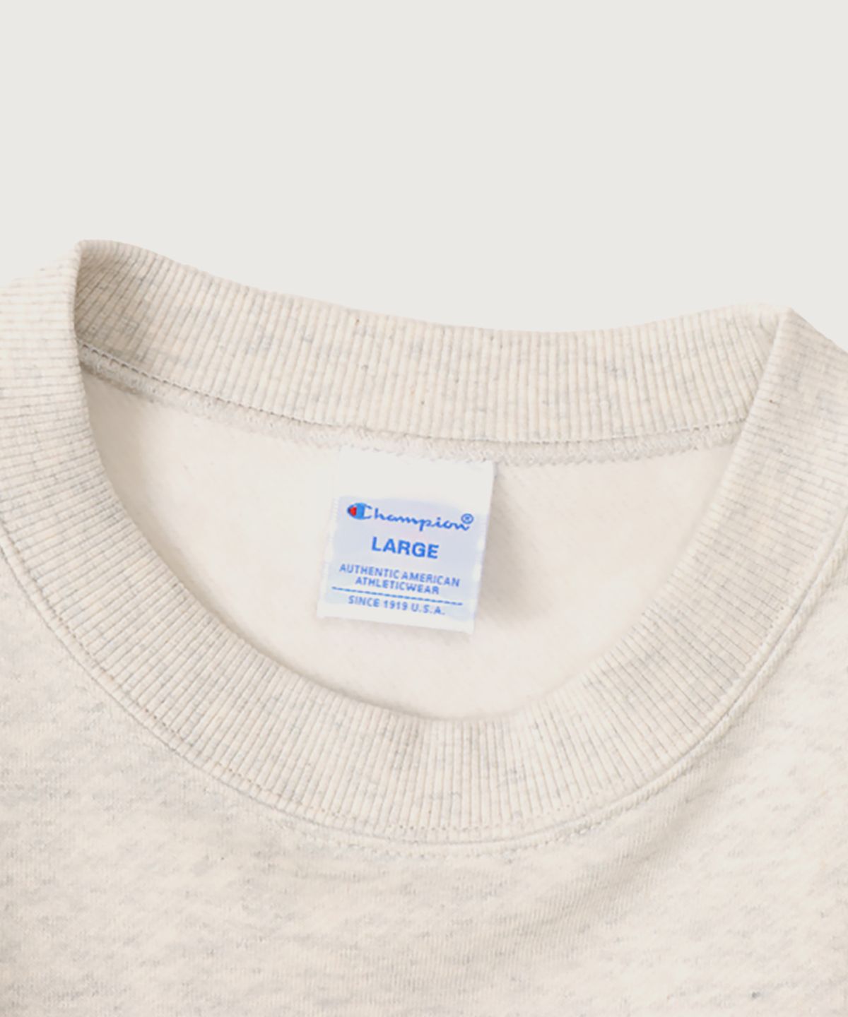 챔피온(CHAMPION) C로고 레귤러핏 크루넥 스웨트셔츠 Oatmeal