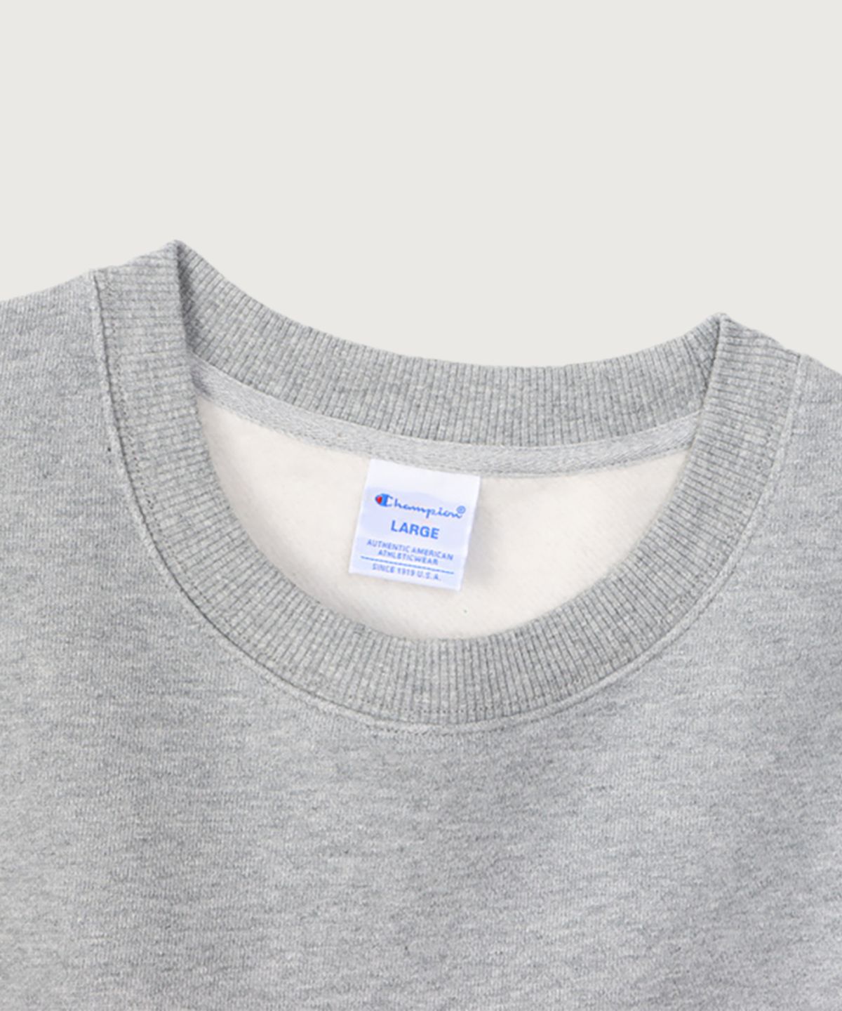챔피온(CHAMPION) C로고 오버핏 조그택 스웨트셔츠 Oxford Grey