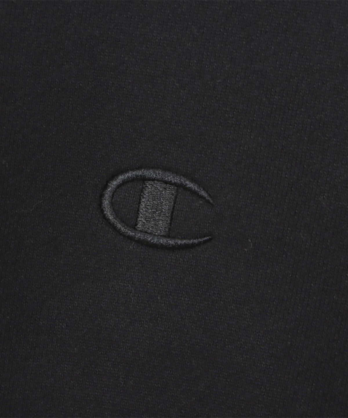 챔피온(CHAMPION) C로고 오버핏 조그택 스웨트셔츠 Black