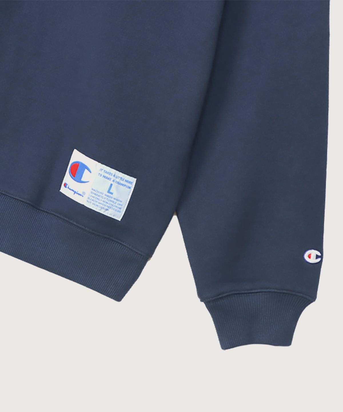챔피온(CHAMPION) C로고 오버핏 조그택 스웨트셔츠 Navy