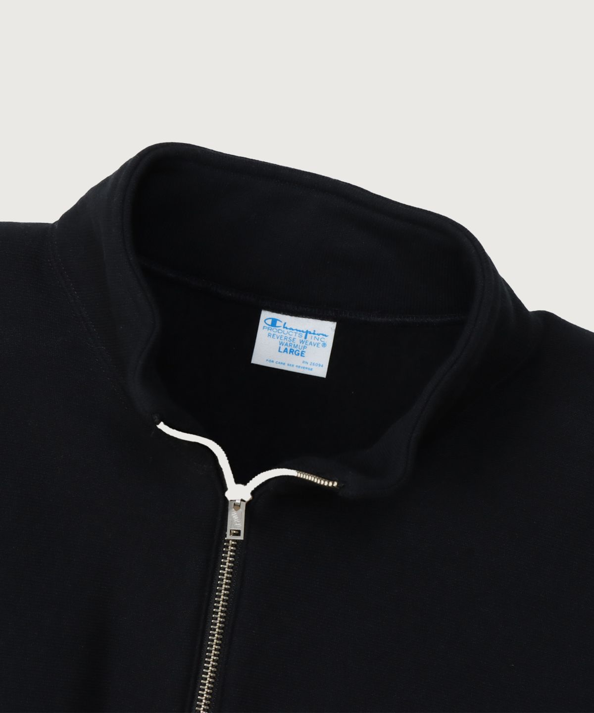 챔피온(CHAMPION) 리버스위브 블루택 루즈핏 컬리지 하프 집업 Black