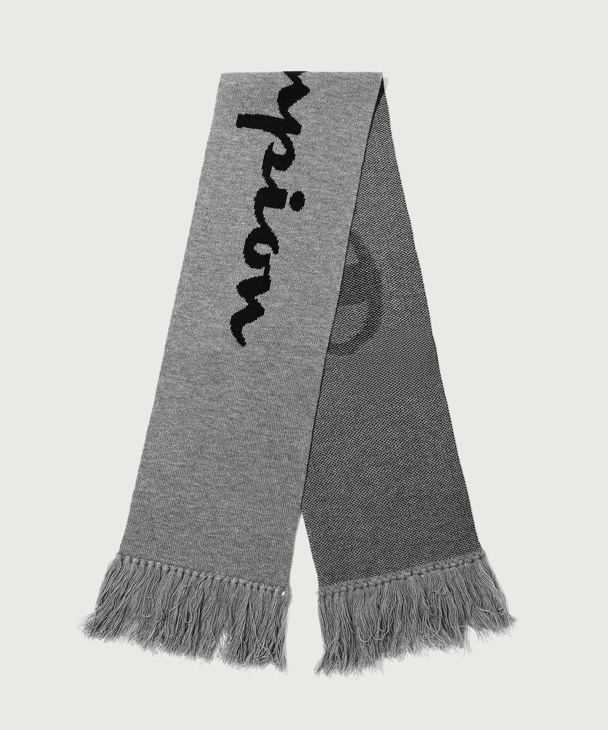 챔피온(CHAMPION) 빅 로고 니트 머플러 Grey
