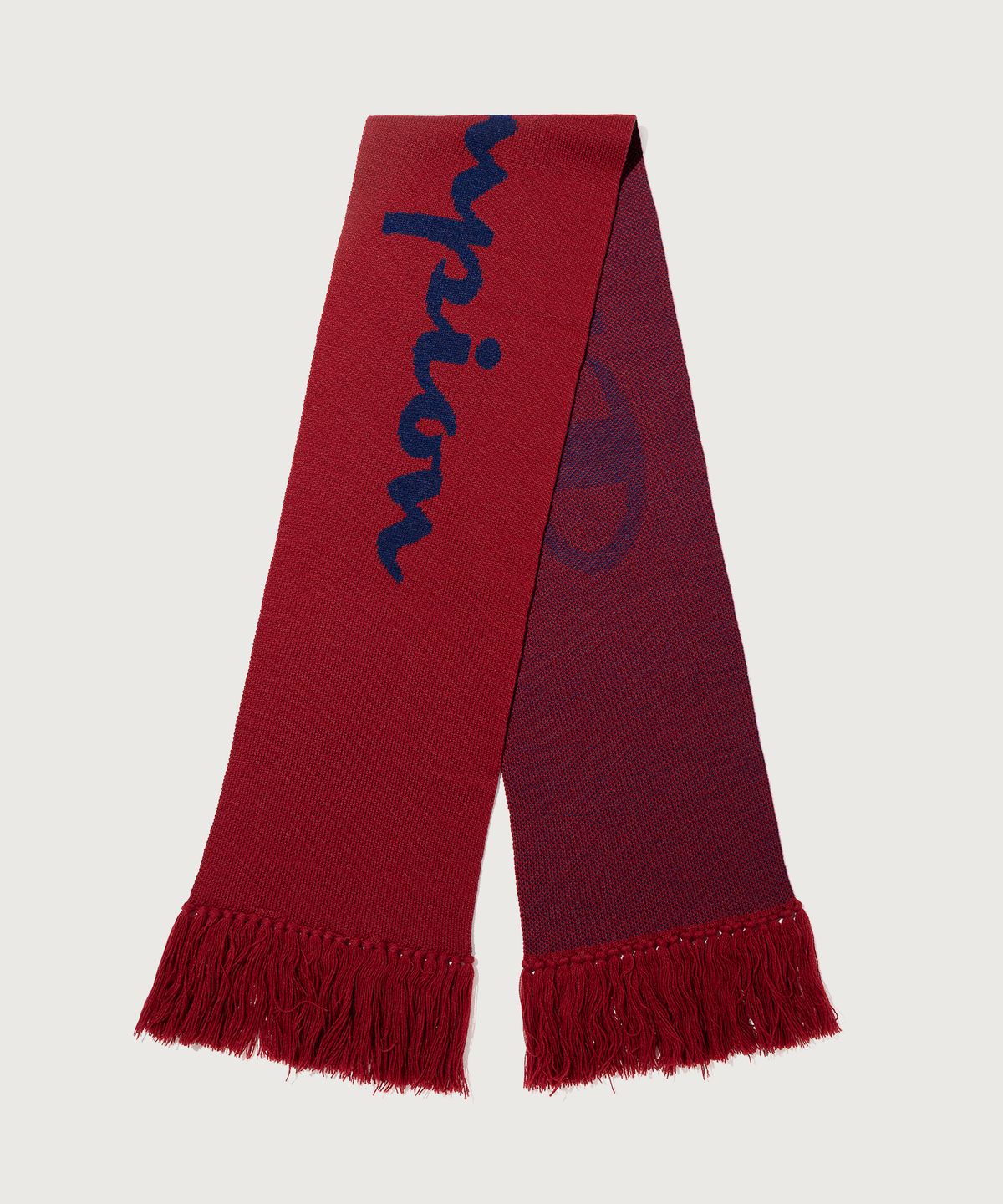 챔피온(CHAMPION) 빅 로고 니트 머플러 Burgundy