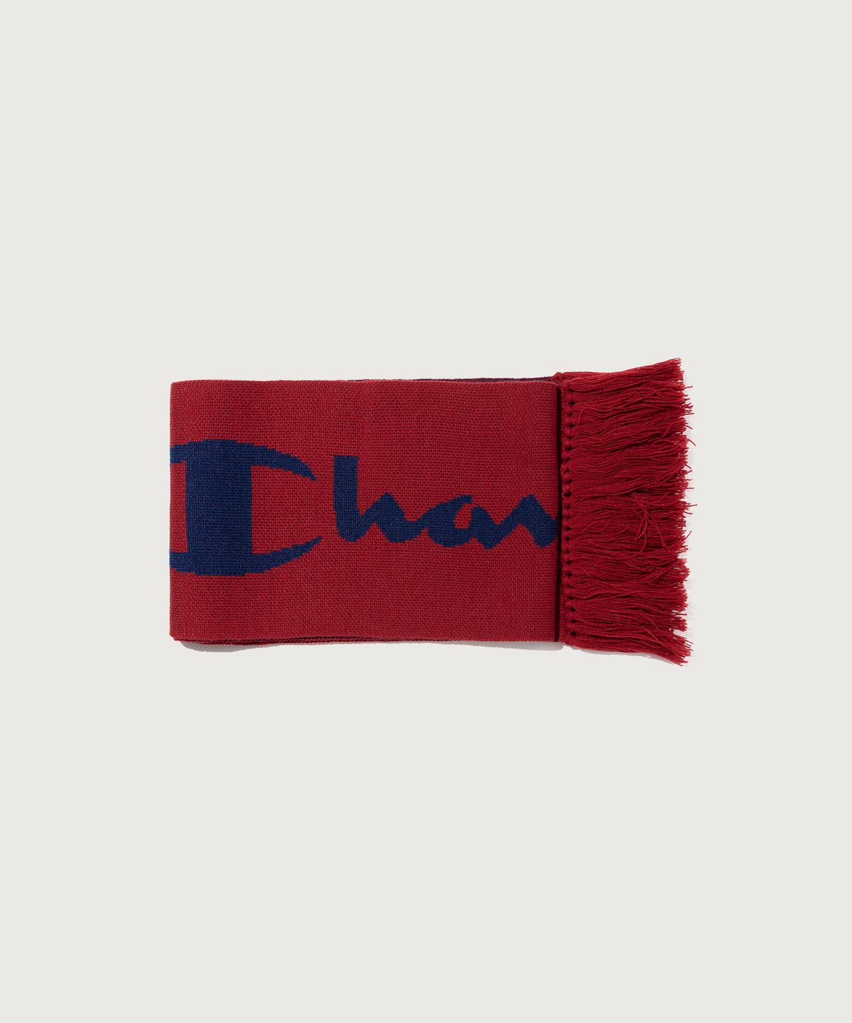 챔피온(CHAMPION) 빅 로고 니트 머플러 Burgundy