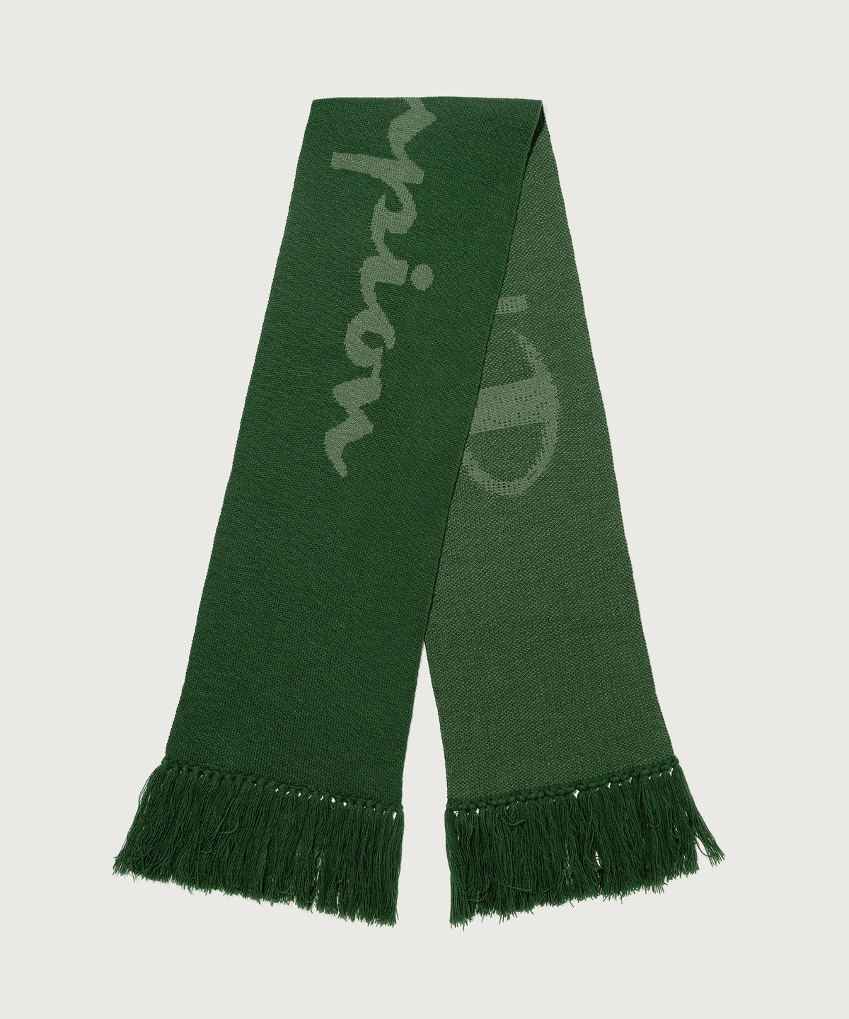 챔피온(CHAMPION) 빅 로고 니트 머플러 Dark Green