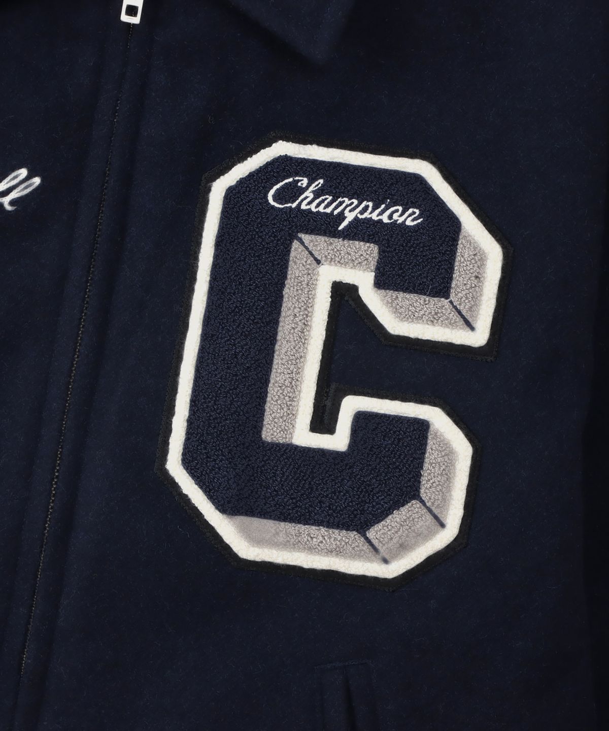 챔피온(CHAMPION) C로고 어워드 바시티 재킷 Navy