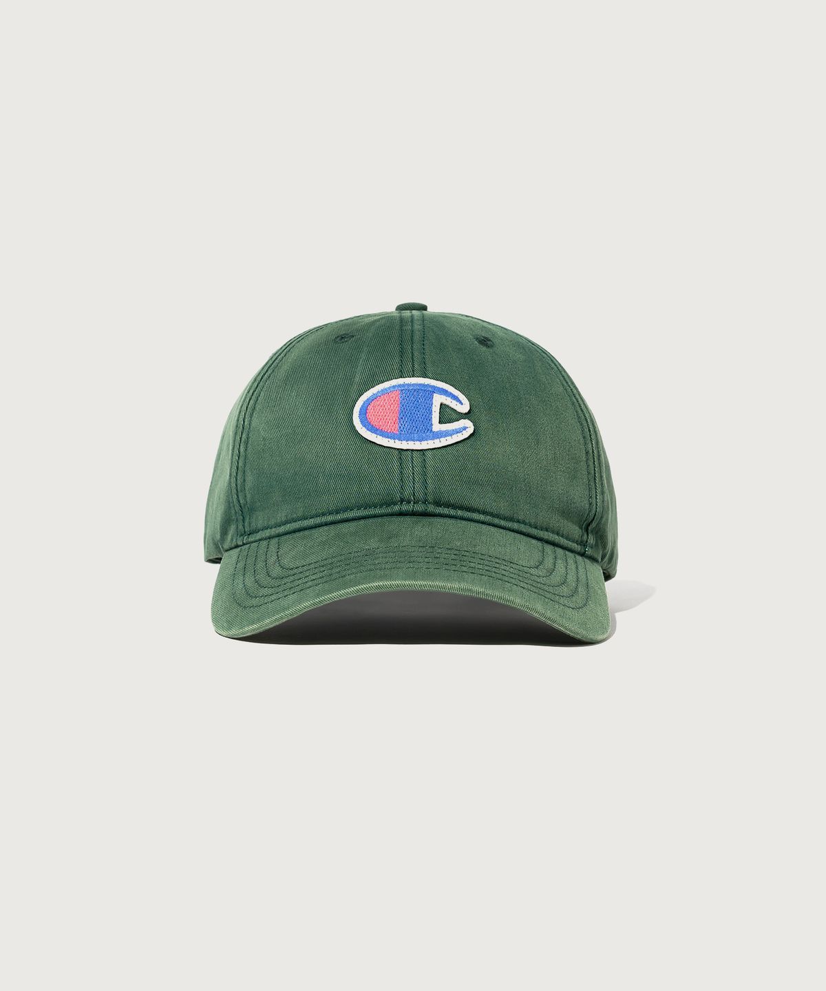 챔피온(CHAMPION) 빅 C로고 워시드 볼캡 Dark Green