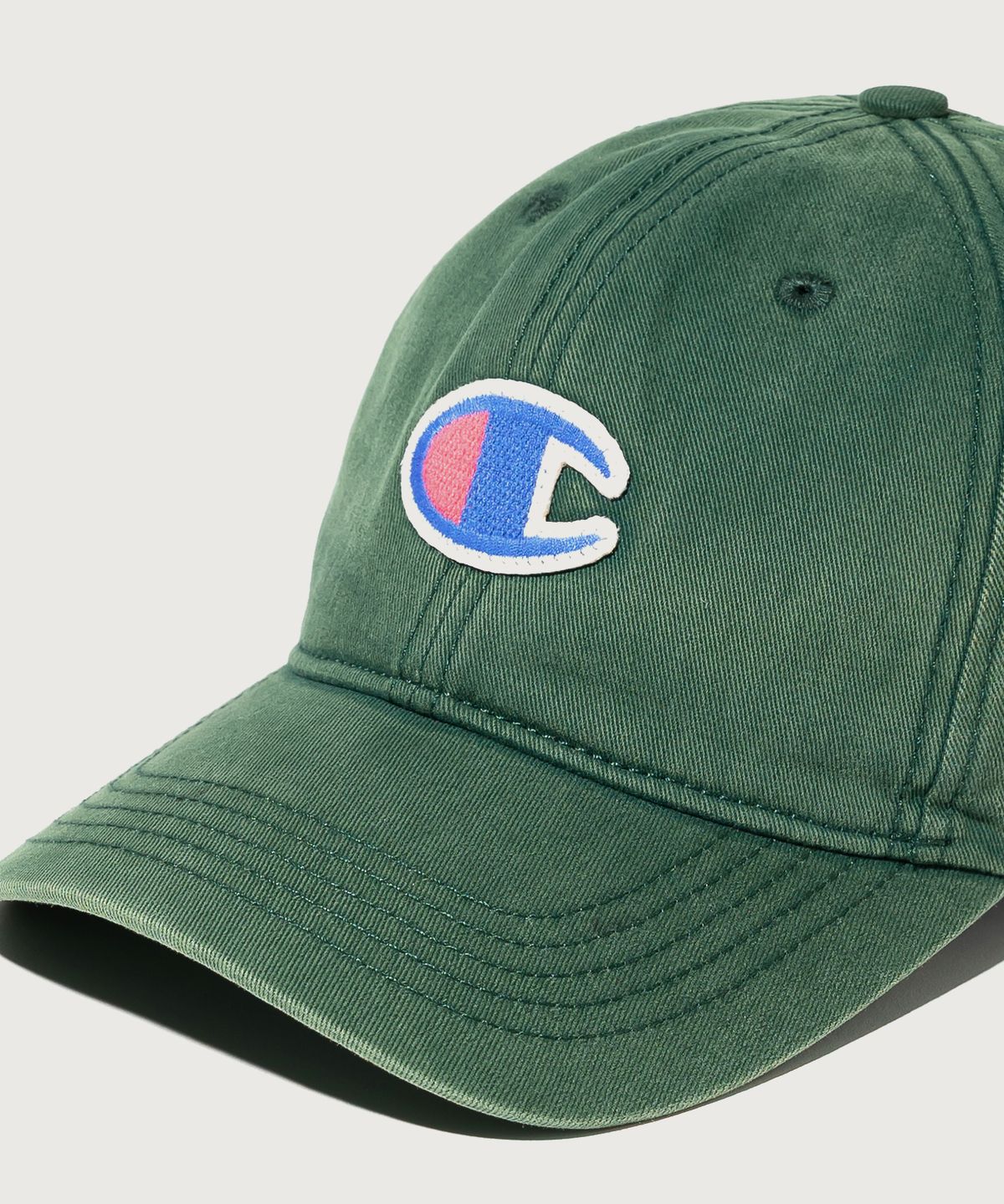 챔피온(CHAMPION) 빅 C로고 워시드 볼캡 Dark Green