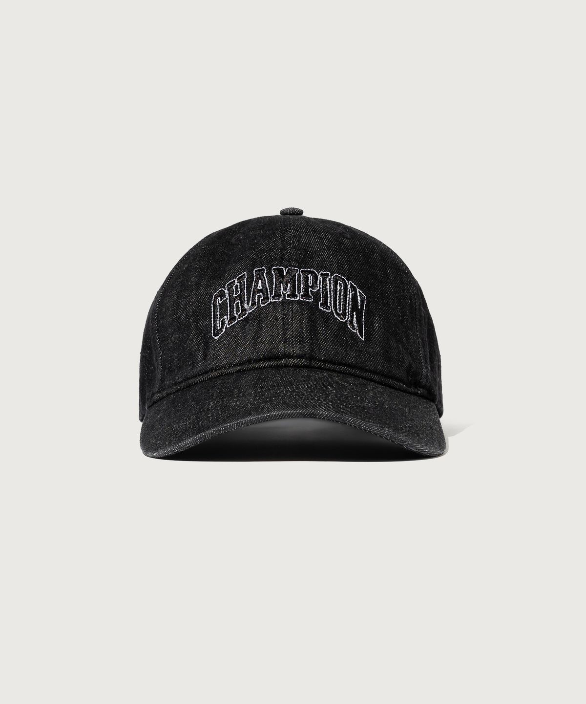 챔피온(CHAMPION) 아치 로고 볼캡 Denim Black