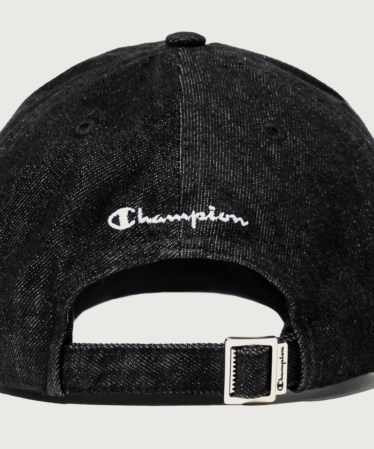 챔피온(CHAMPION) 아치 로고 볼캡 Denim Black