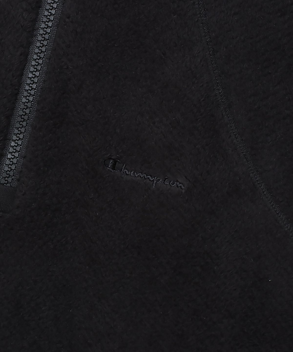 챔피온(CHAMPION) [Black Edition] 하프 집업 플리스 Off Black