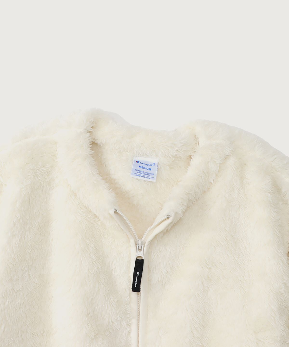 챔피온(CHAMPION) 여성 플리스 집업 재킷 Off White
