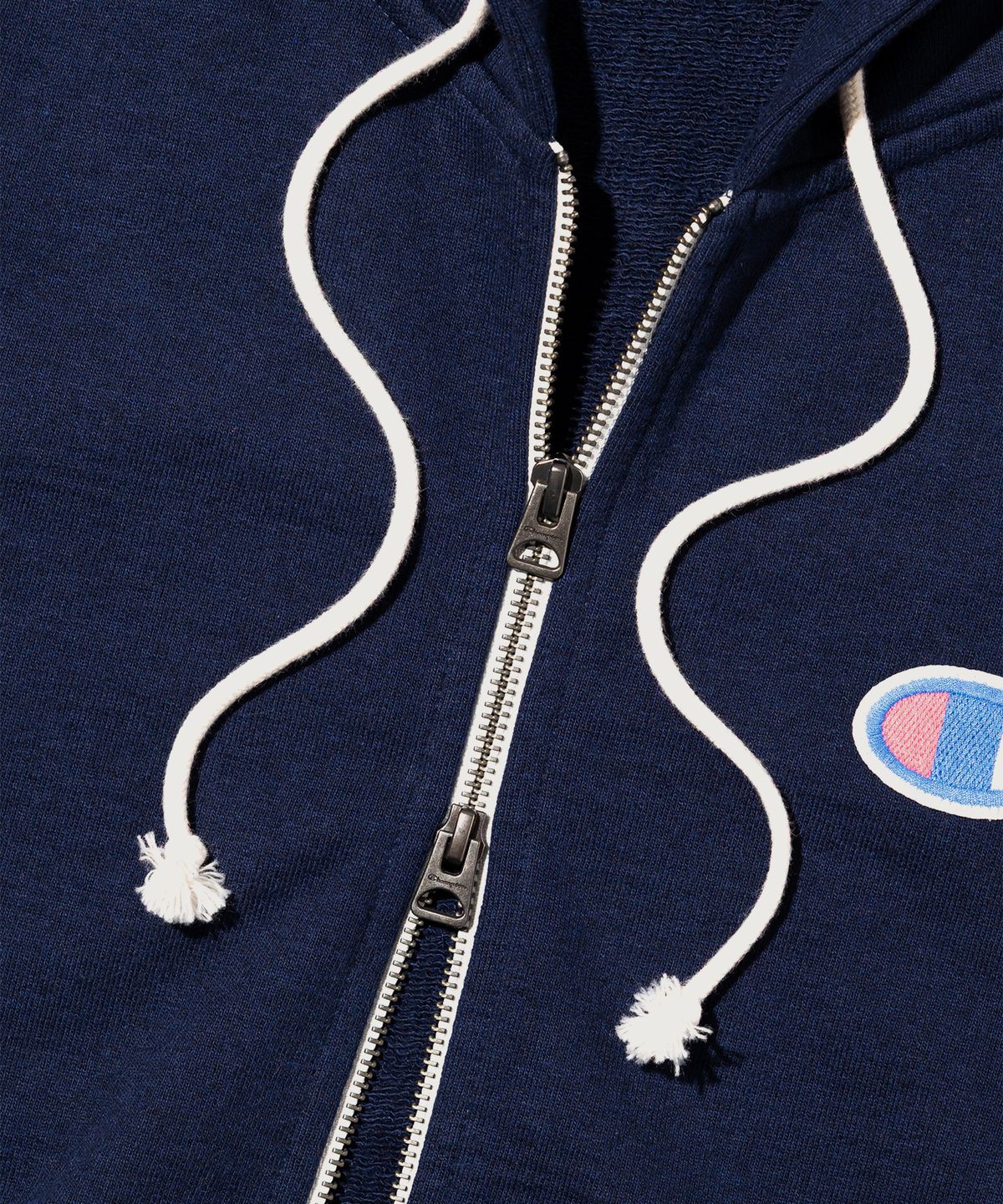 챔피온(CHAMPION) 헤리티지 로고 루즈핏 후드 집업 Navy