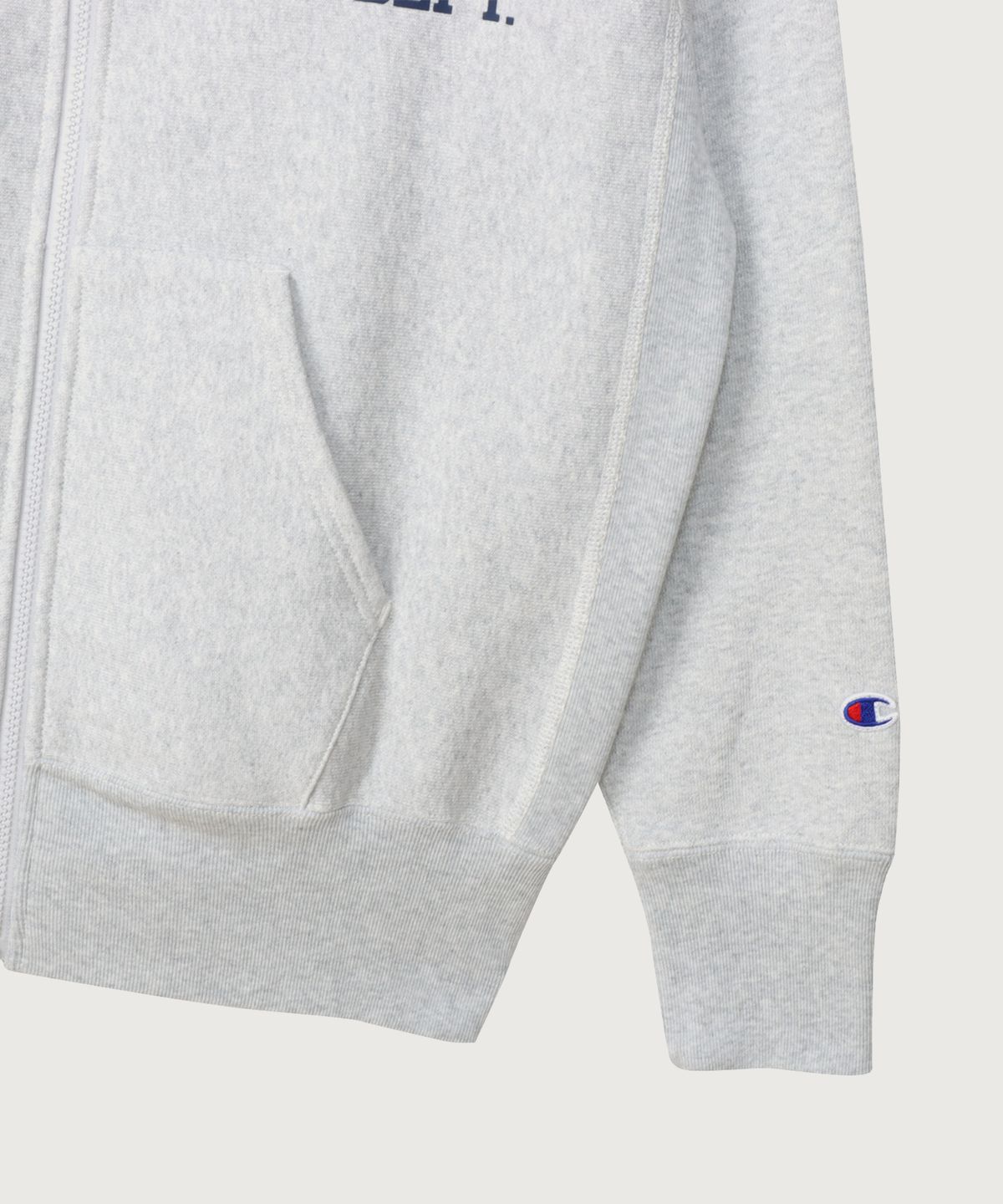 챔피온(CHAMPION) 리버스위브 블루택 루즈핏 시티 후드 집업 Silver Grey