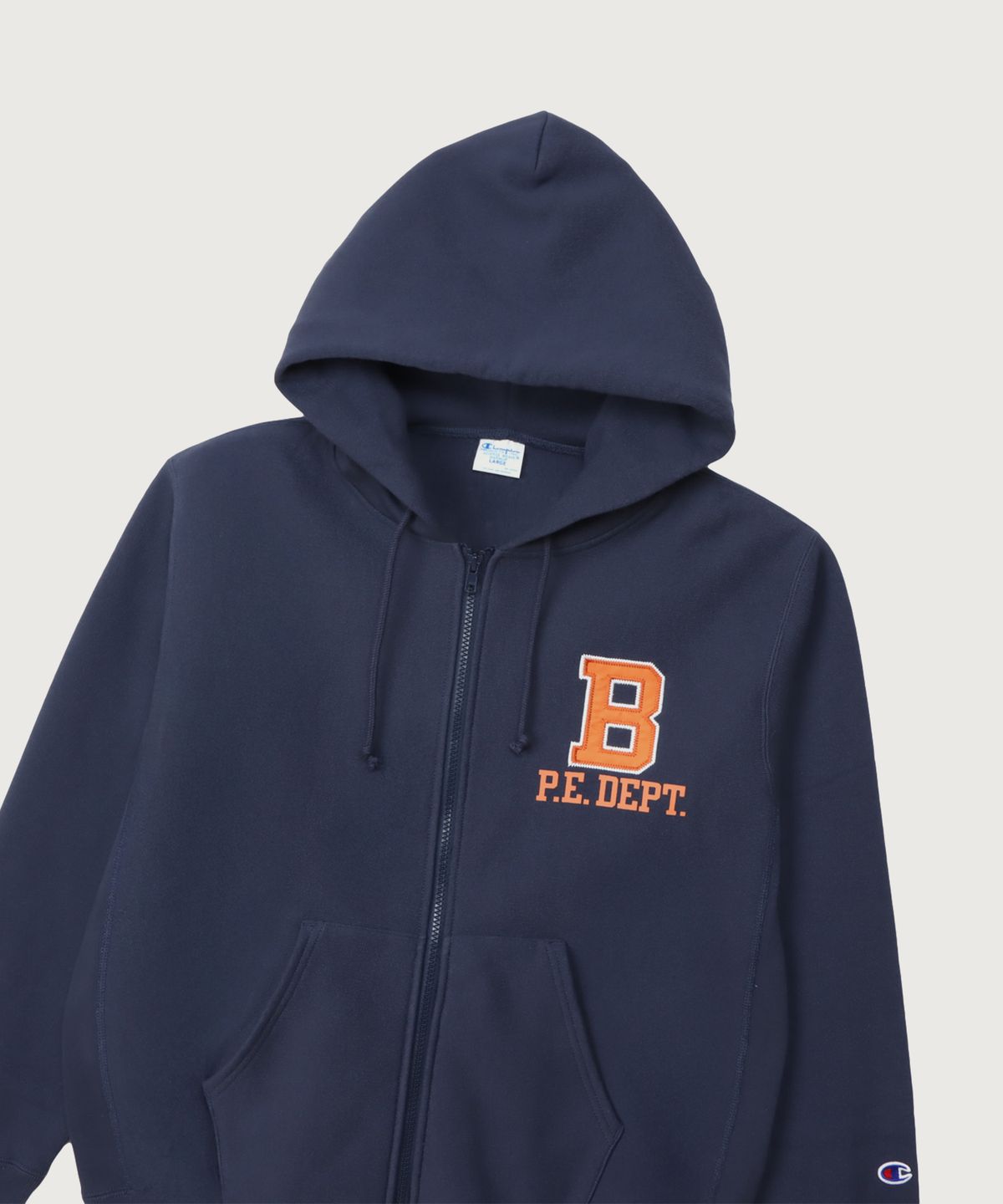 챔피온(CHAMPION) 리버스위브 블루택 루즈핏 시티 후드 집업 Dark Navy