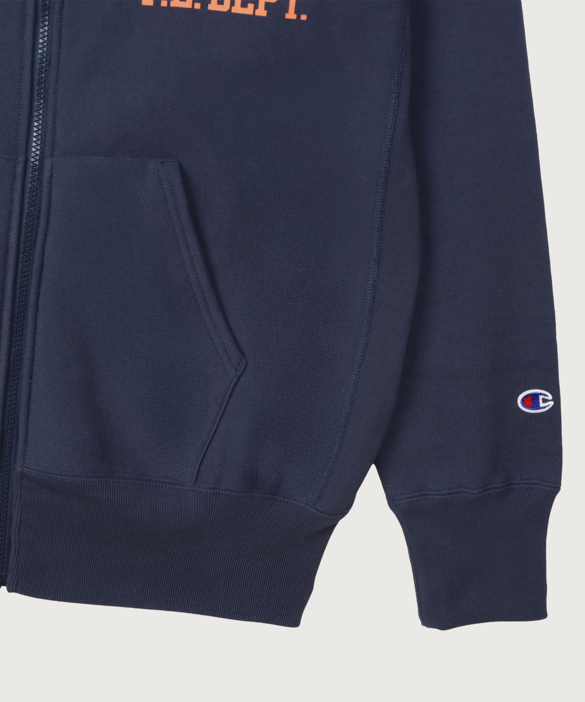 챔피온(CHAMPION) 리버스위브 블루택 루즈핏 시티 후드 집업 Dark Navy