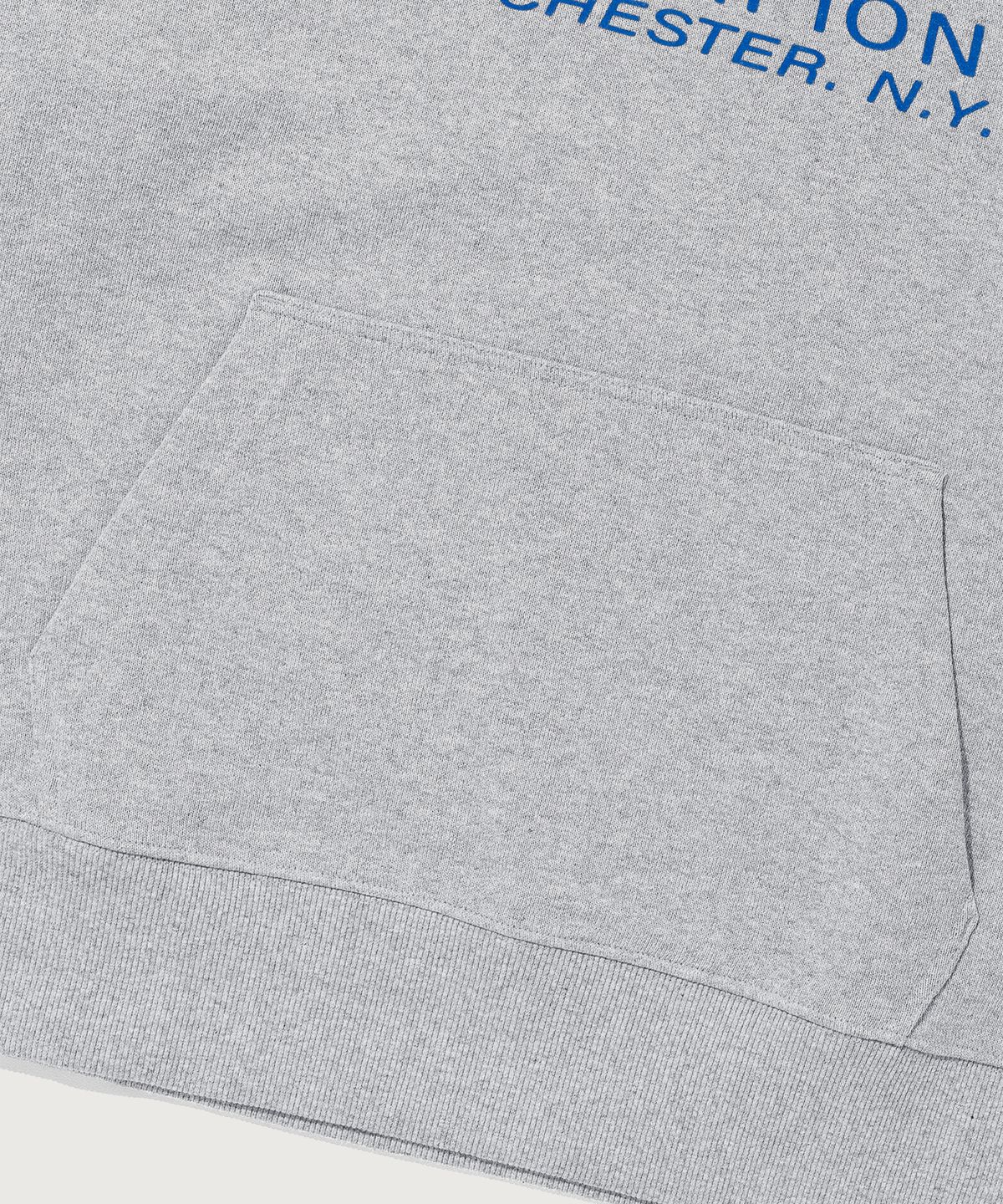 챔피온(CHAMPION) 그래픽 로고 루즈핏 후드 티셔츠 Grey