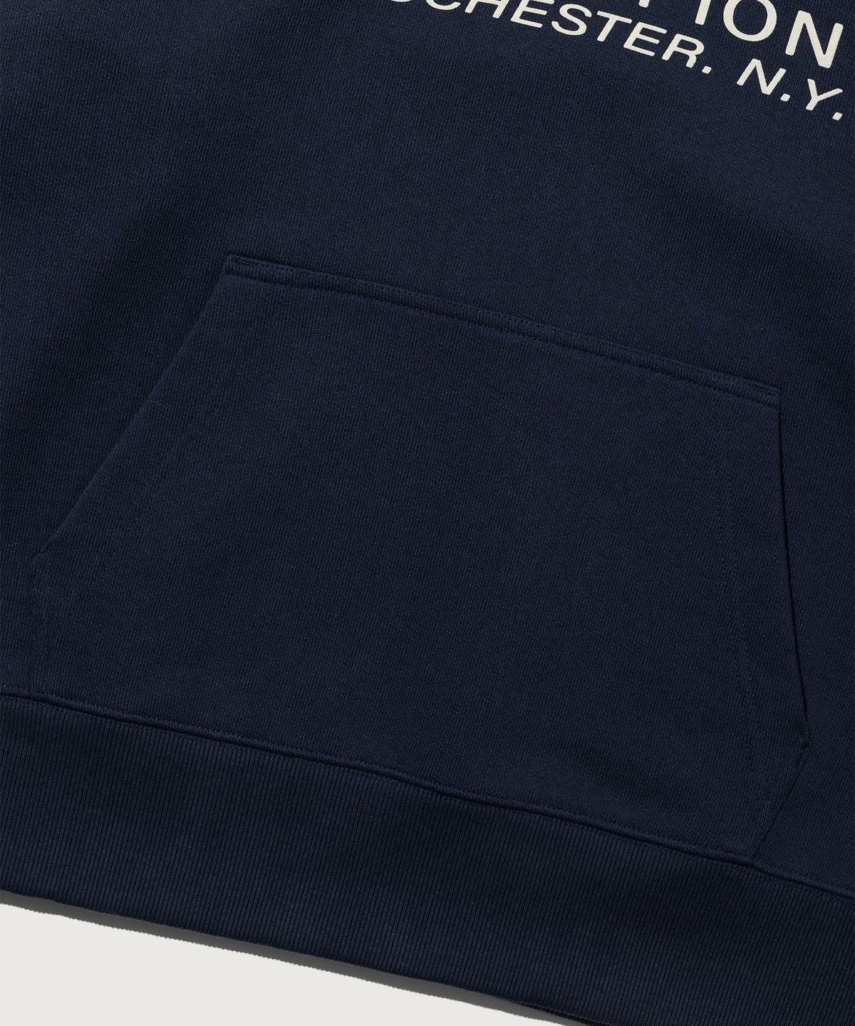챔피온(CHAMPION) 그래픽 로고 루즈핏 후드 티셔츠 Navy