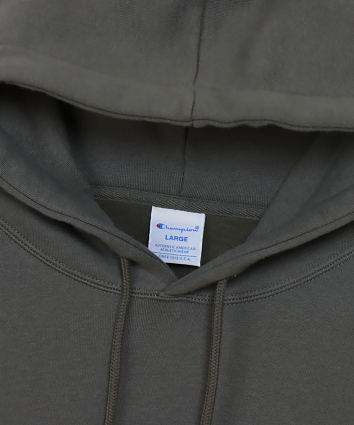 챔피온(CHAMPION) C로고 레귤러핏 후드 티셔츠 Dark Grey