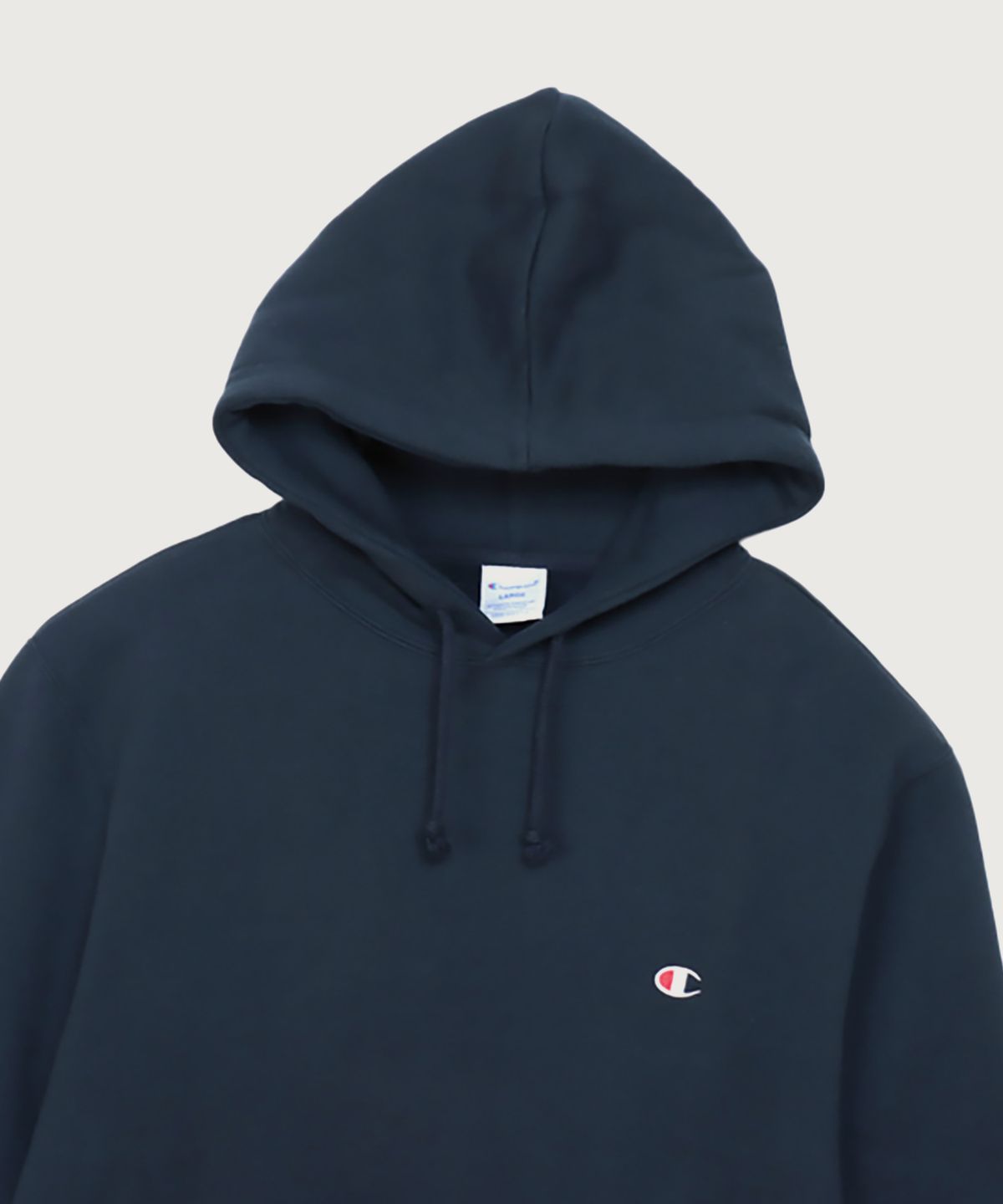 챔피온(CHAMPION) C로고 레귤러핏 후드 티셔츠 Navy