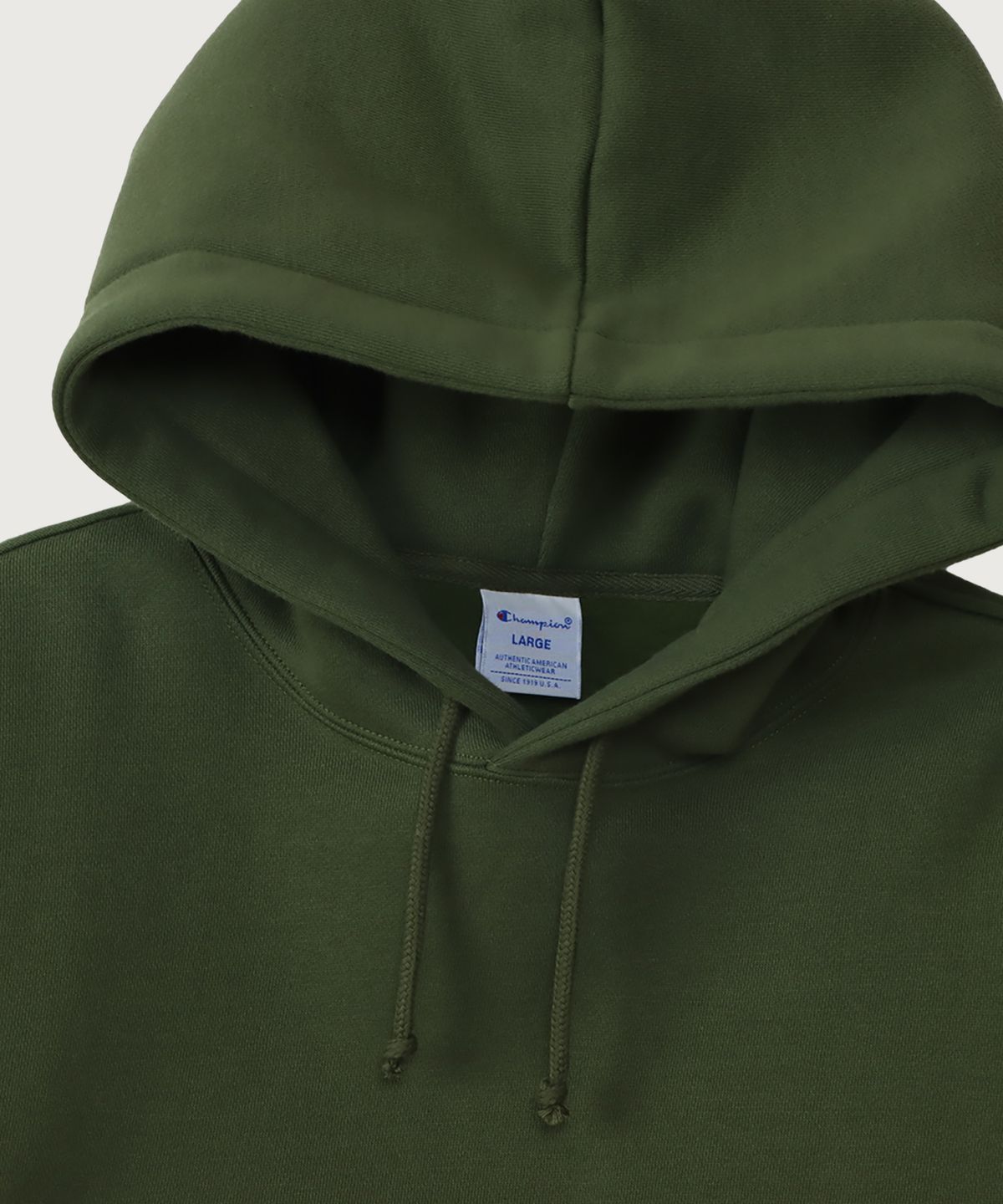 챔피온(CHAMPION) C로고 레귤러핏 후드 티셔츠 Olive