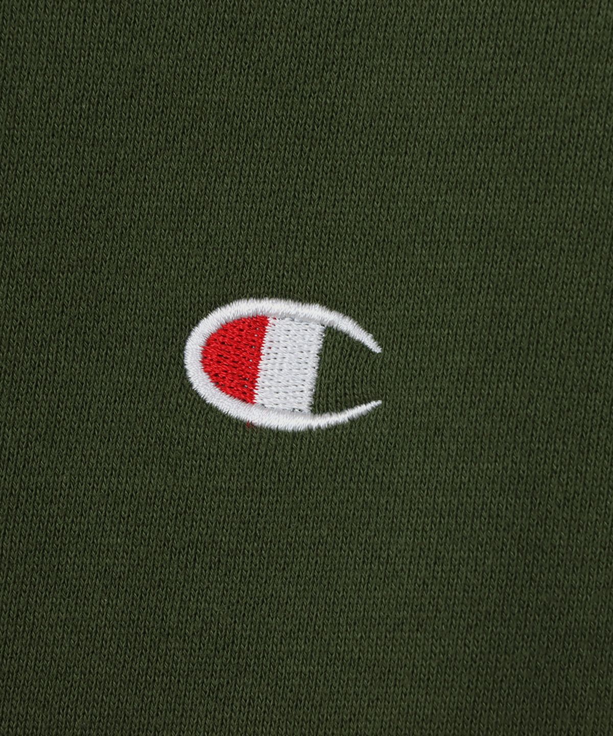 챔피온(CHAMPION) C로고 레귤러핏 후드 티셔츠 Olive