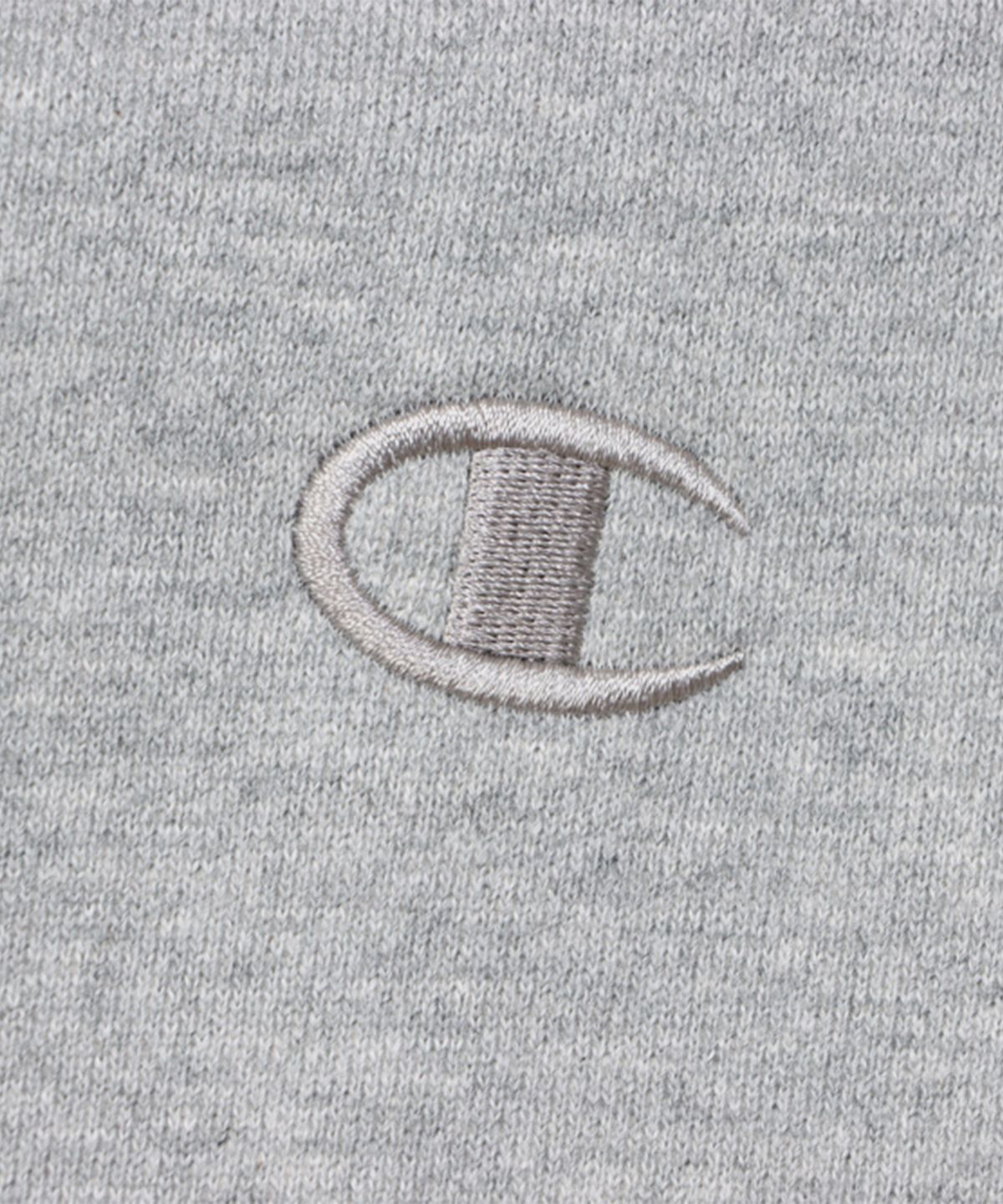 챔피온(CHAMPION) C로고 오버핏 조그택 후드 티셔츠 Oxford Grey