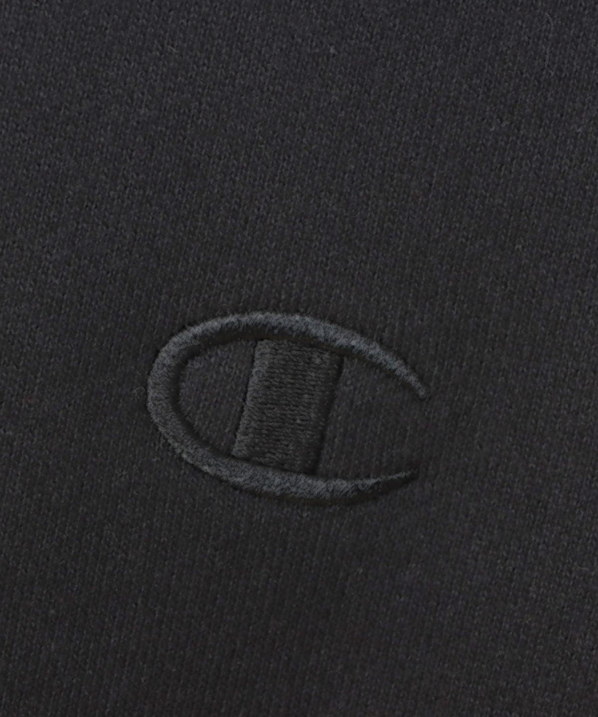 챔피온(CHAMPION) C로고 오버핏 조그택 후드 티셔츠 Black