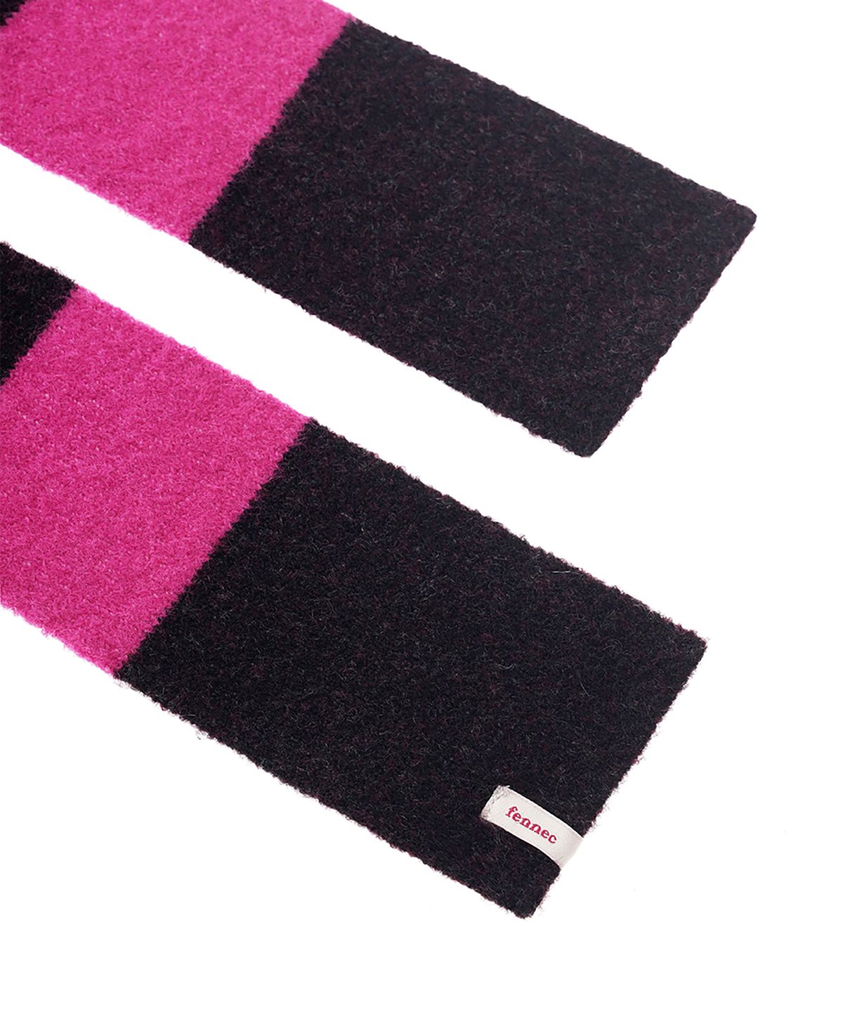 페넥(FENNEC) BORDER STRIPE MUFFLER - PLUM