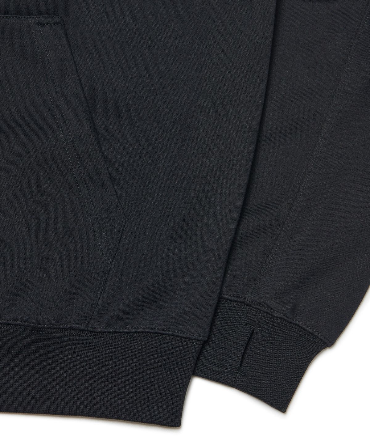 노매뉴얼(NOMANUAL) R.V ARCH LOGO HOODED ZIP-UP - BLACK