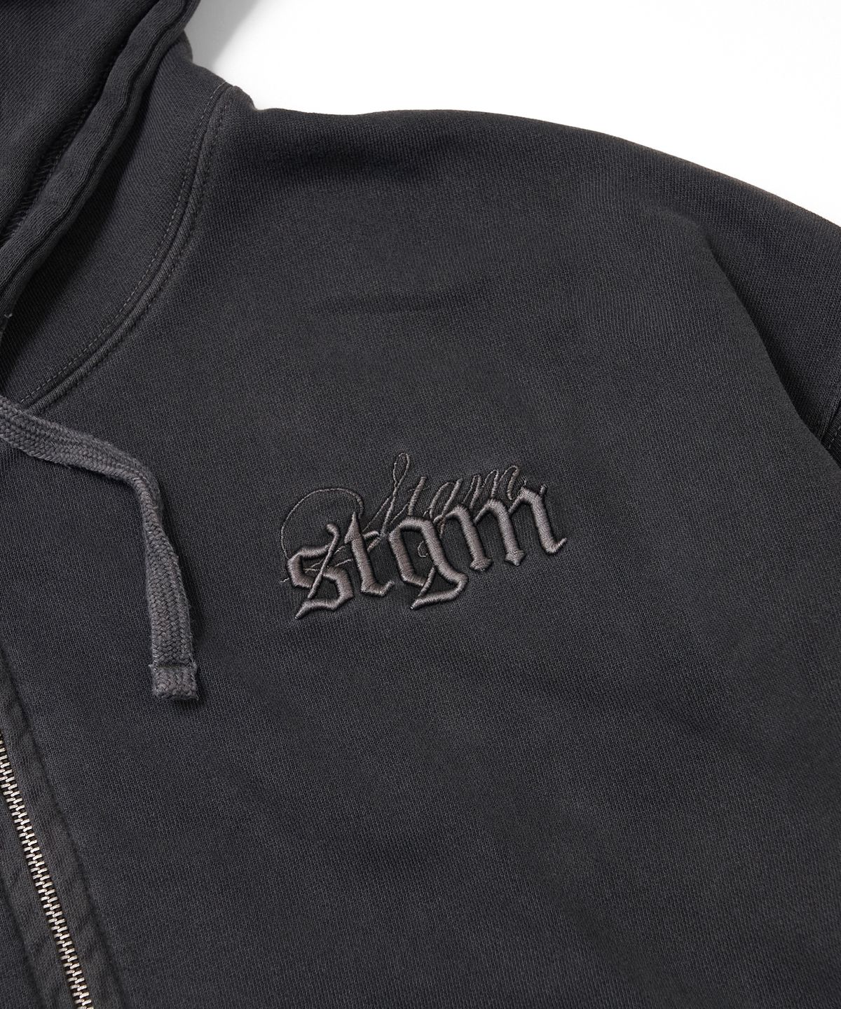 스티그마(STIGMA) PIGMENT ML CROP ZIP-UP CHACOAL