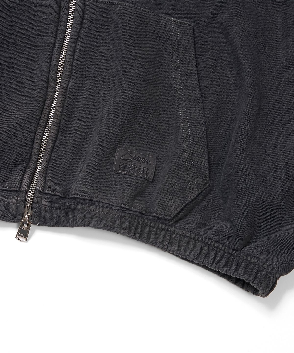 스티그마(STIGMA) PIGMENT ML CROP ZIP-UP CHACOAL