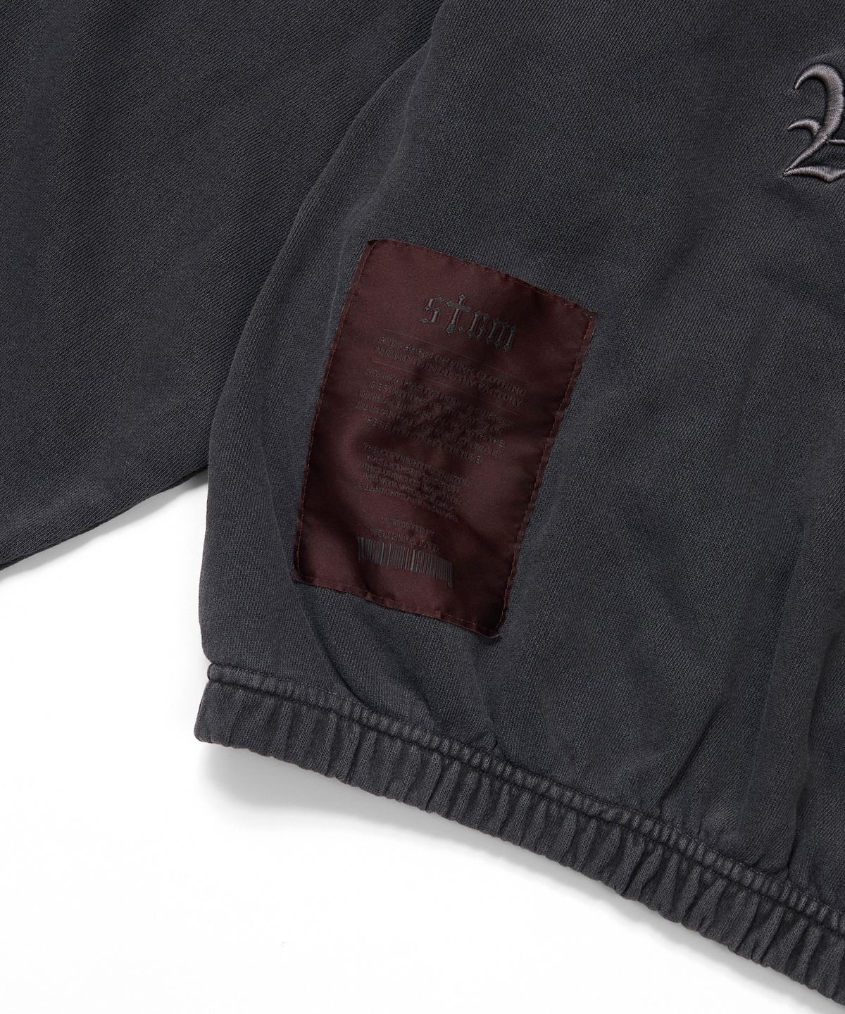스티그마(STIGMA) PIGMENT ML CROP ZIP-UP CHACOAL