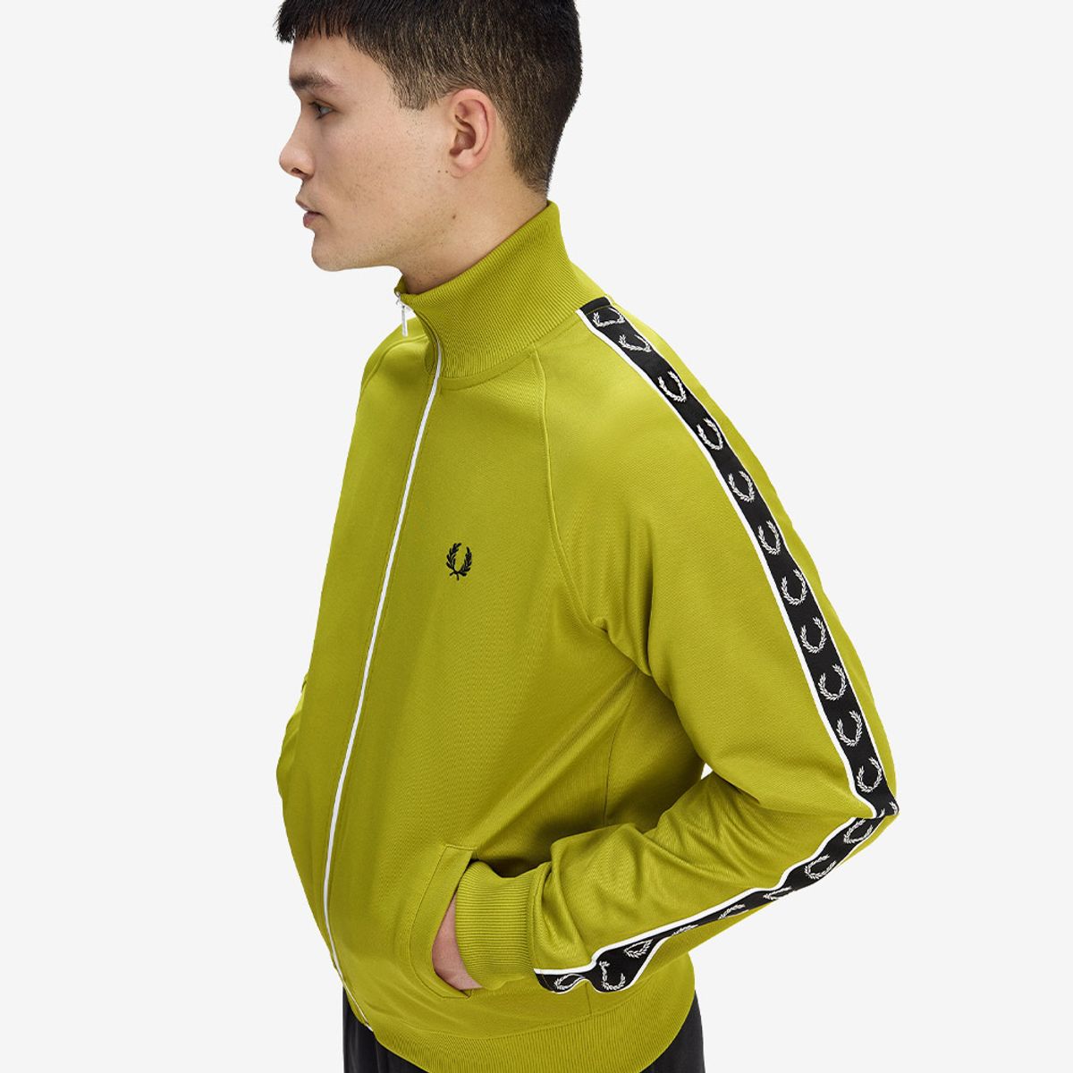프레드페리(FRED PERRY) [Sport] 테잎 트랙 재킷 - 테니스볼 옐로우 AFPM2534620-Z17
